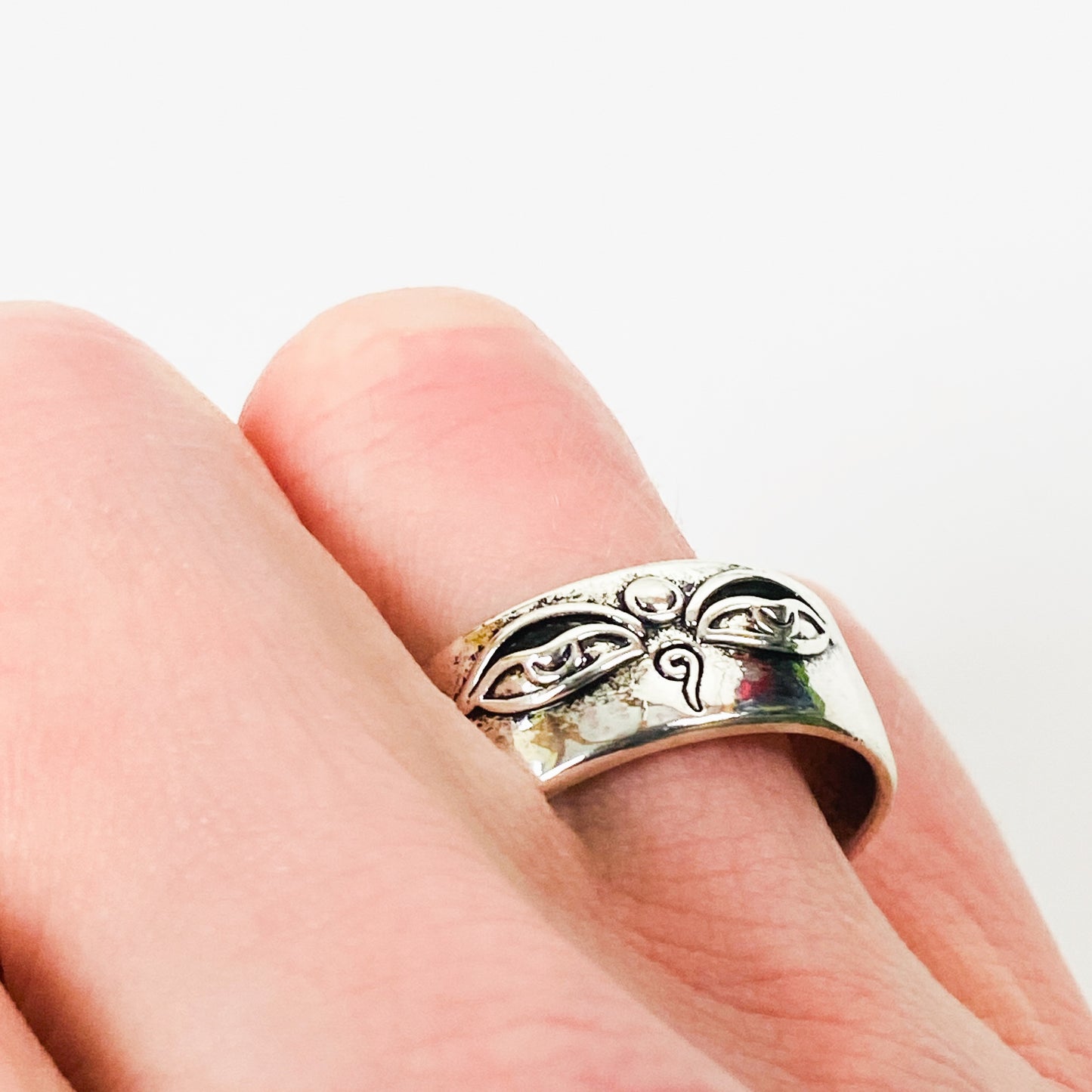 Retro Adjustable Mystic Ring Silver