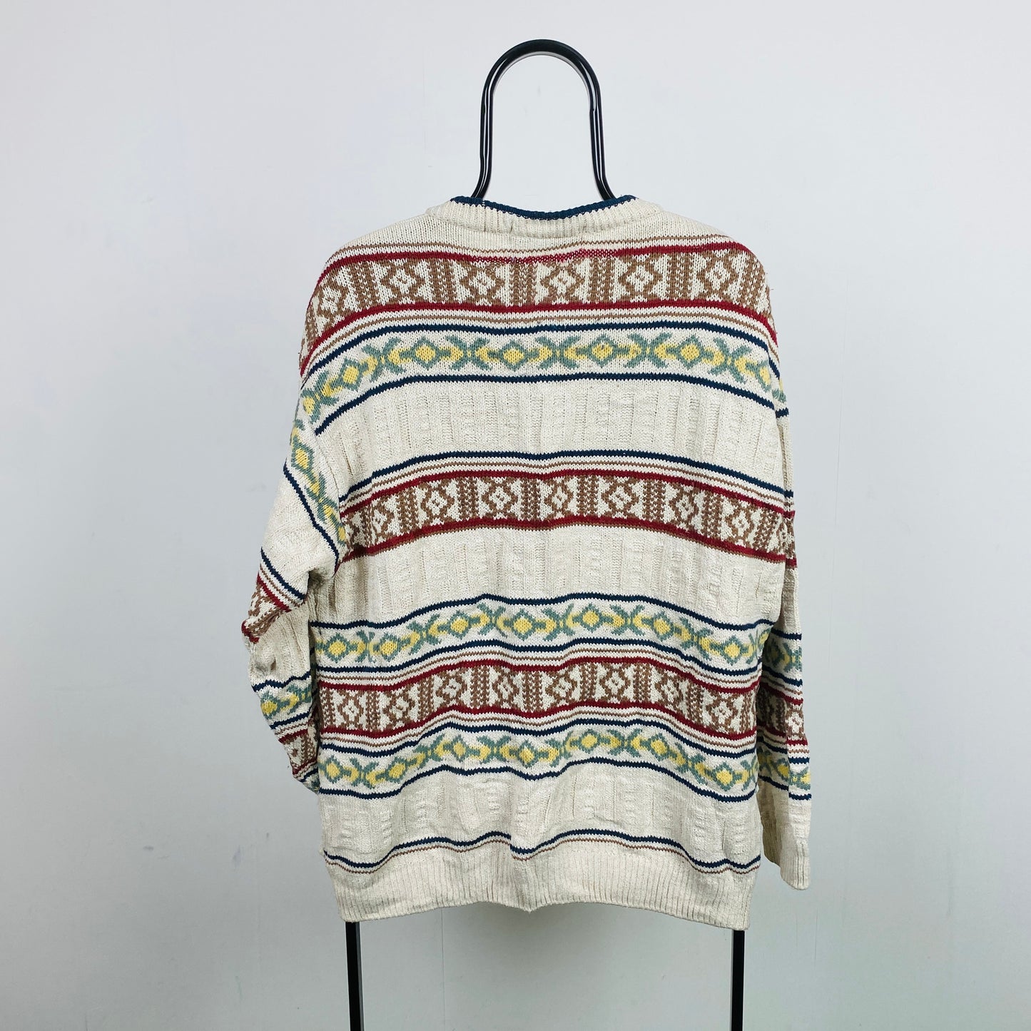 Retro St Michael Knit Sweatshirt Brown Large