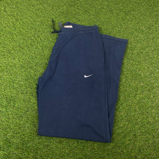 00s Nike Wide Leg Cotton Joggers Blue Large