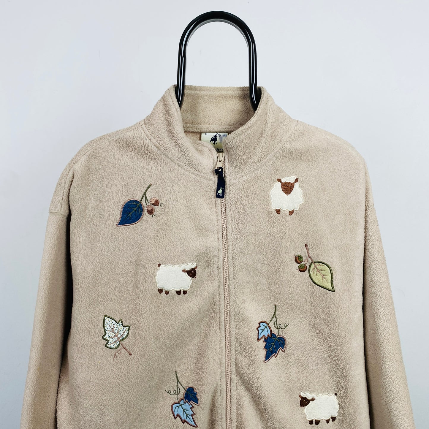 Retro Tulchan Sheep Fleece Sweatshirt Brown XL