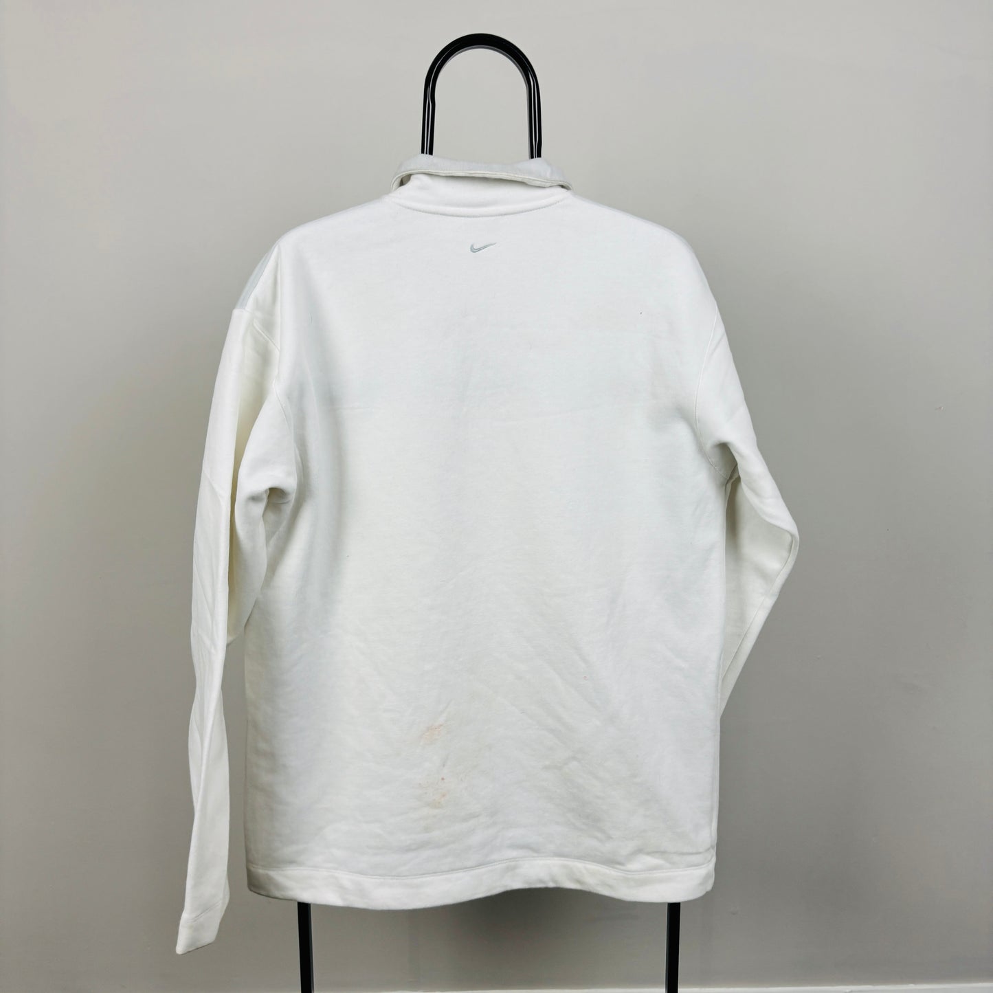 90s Nike 1/4 Zip Sweatshirt White XL