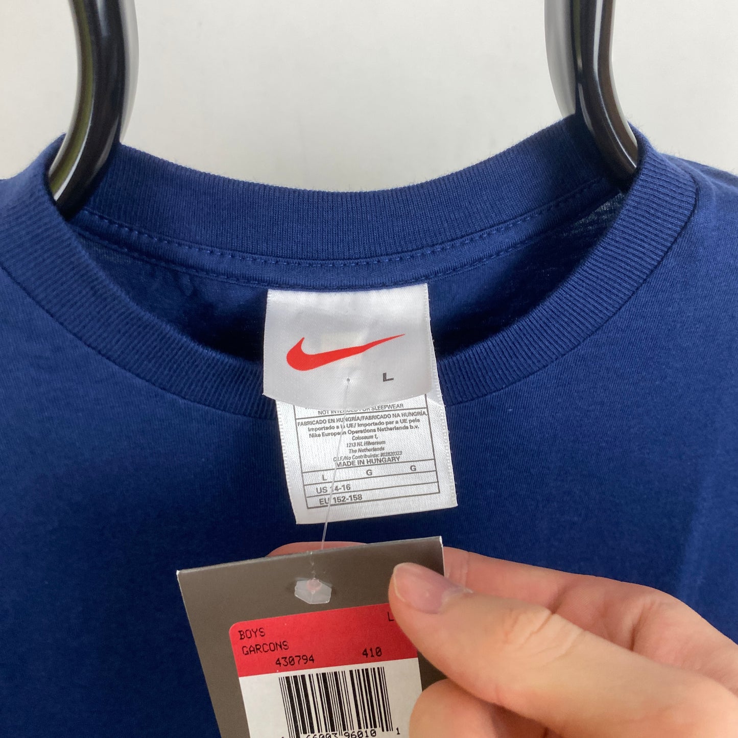 90s Nike Basketball T-Shirt Blue XS