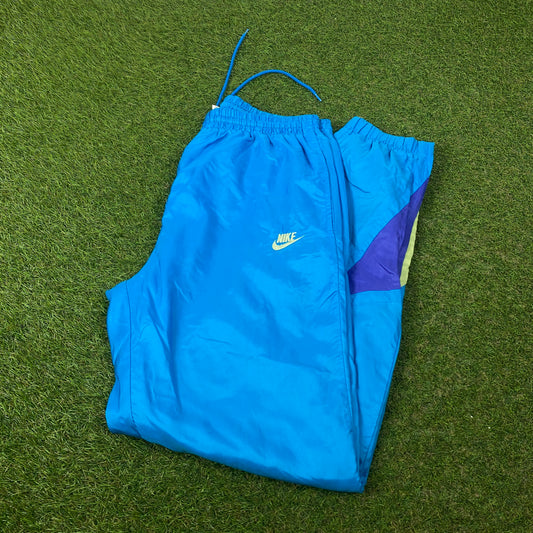90s Nike Nylon Shell Joggers Blue Medium