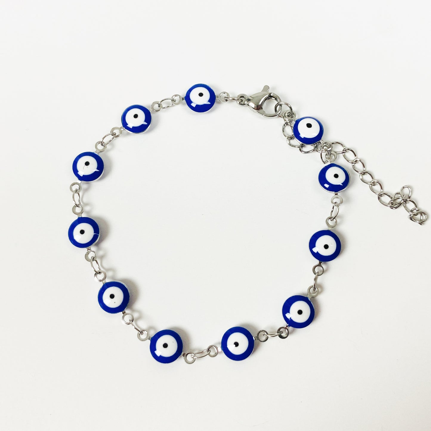Evil Eye Bracelet Chain .925 Silver