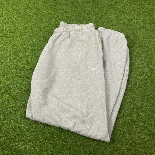 00s Nike Wide Leg Cotton Joggers Grey Large