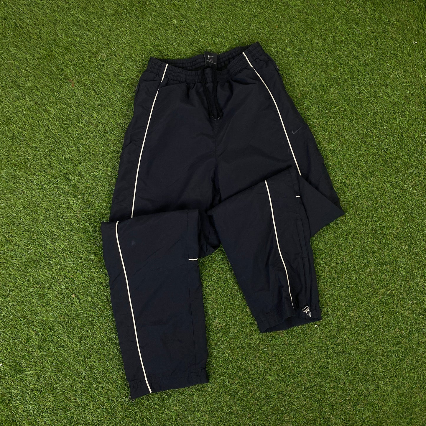 00s Nike Piping Tracksuit Jacket + Joggers Set Grey XS