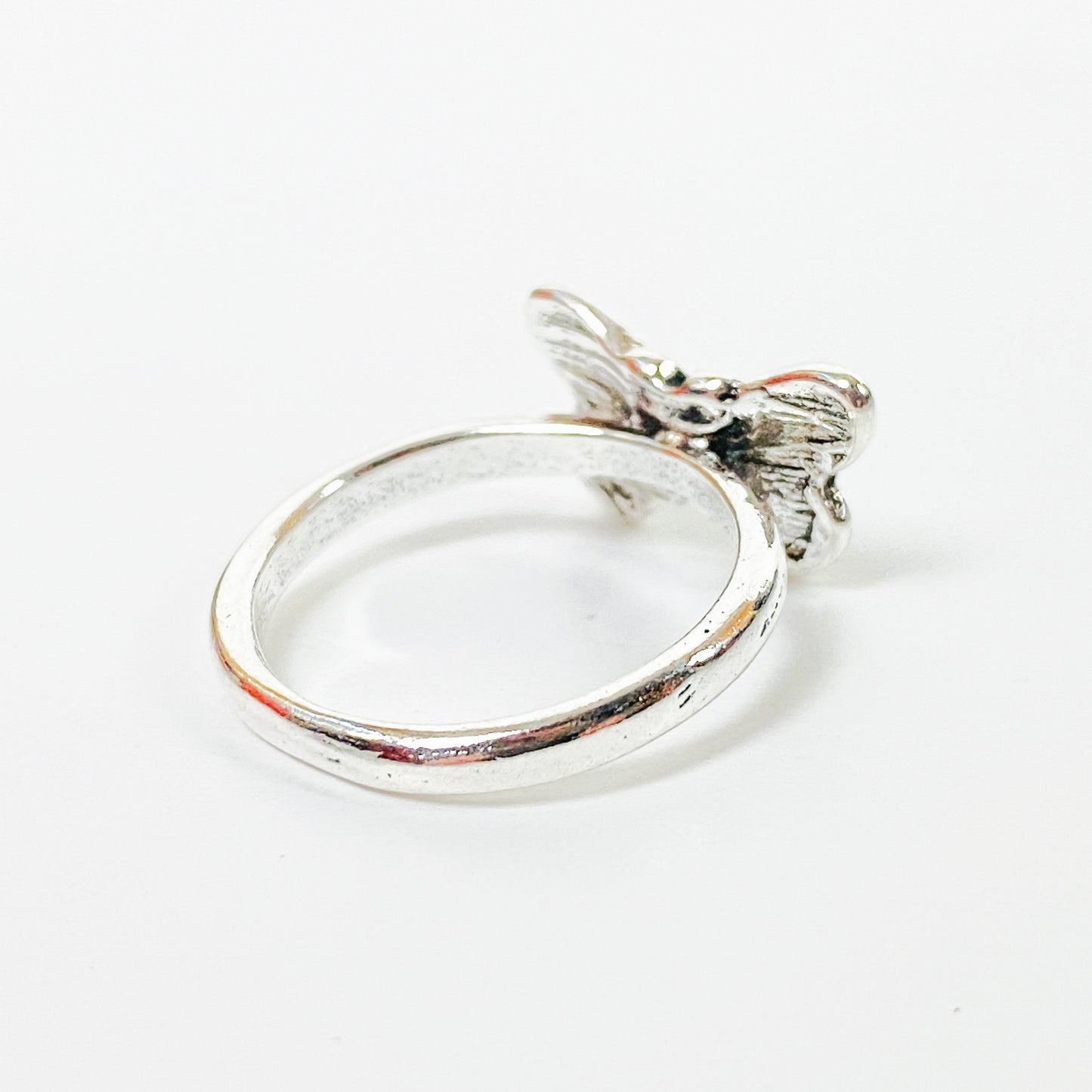 Retro Heart Pinky Ring Silver