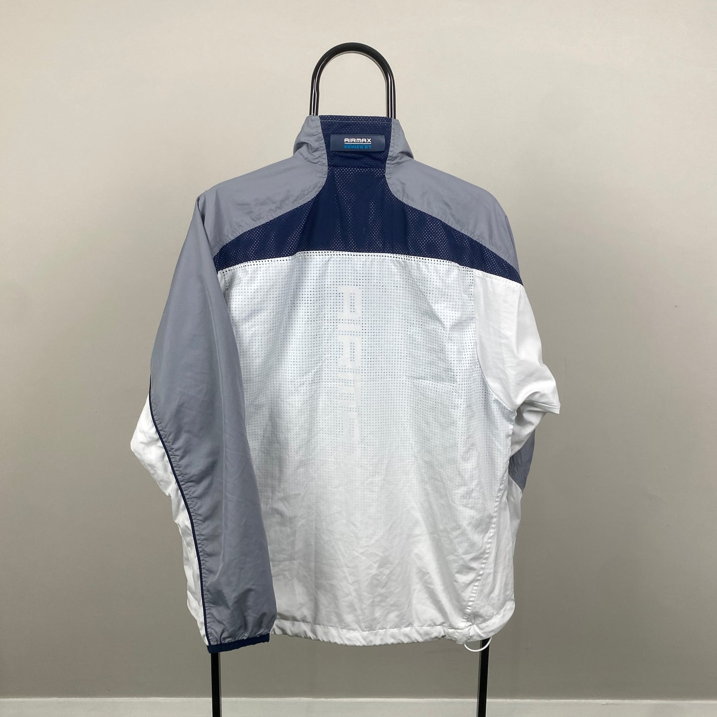 00s Nike Air Max Windbreaker Jacket Grey Small