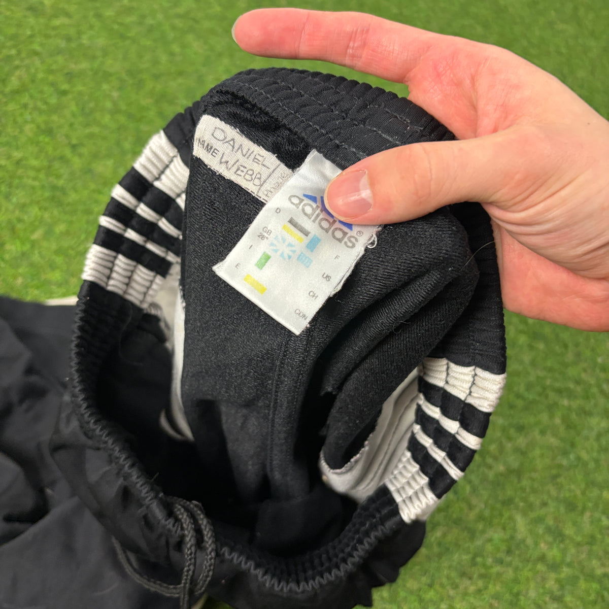 90s Adidas Popper Joggers Black Small