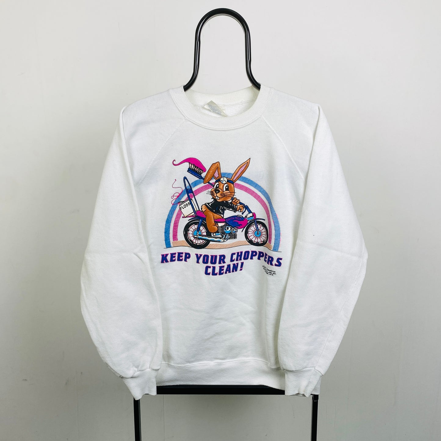 90s Retro Dentist Sweatshirt White Large