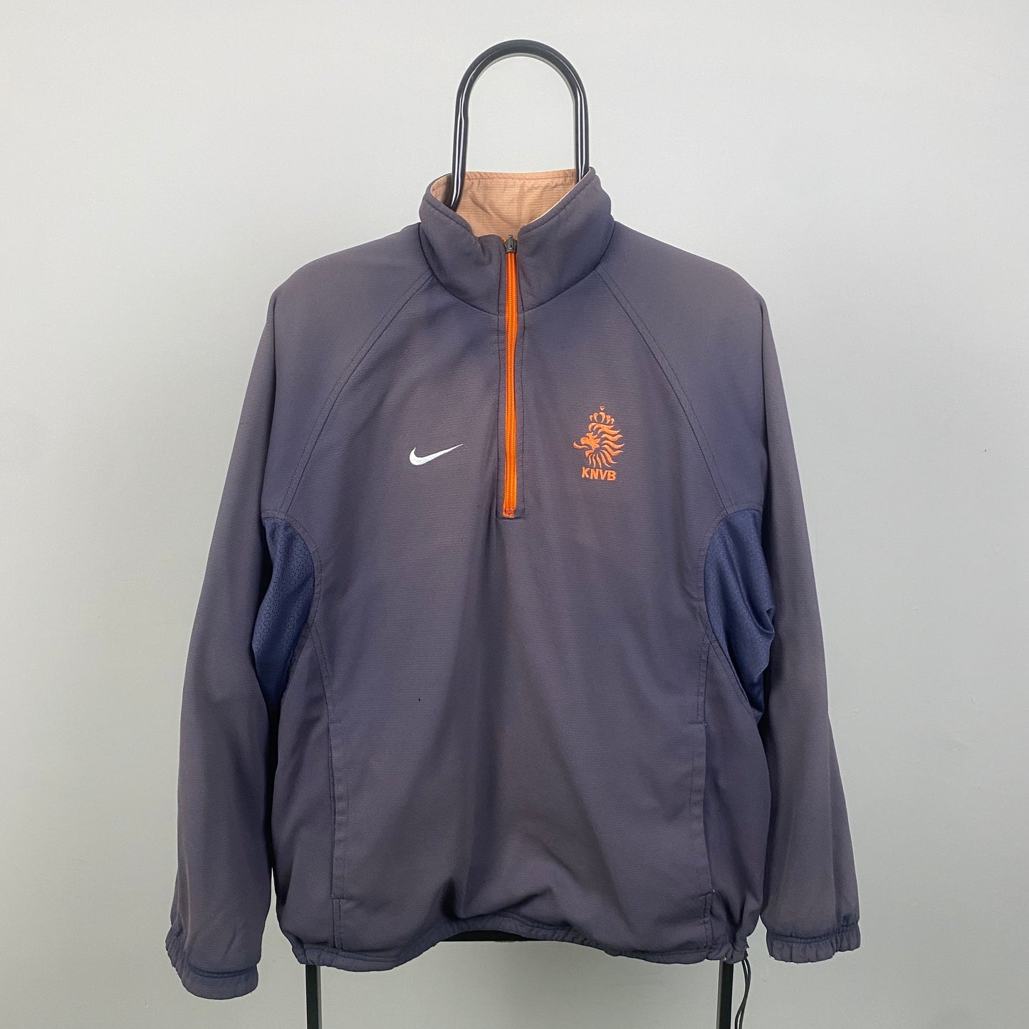 00s Nike Netherlands Reversible Windbreaker Jacket Blue Small