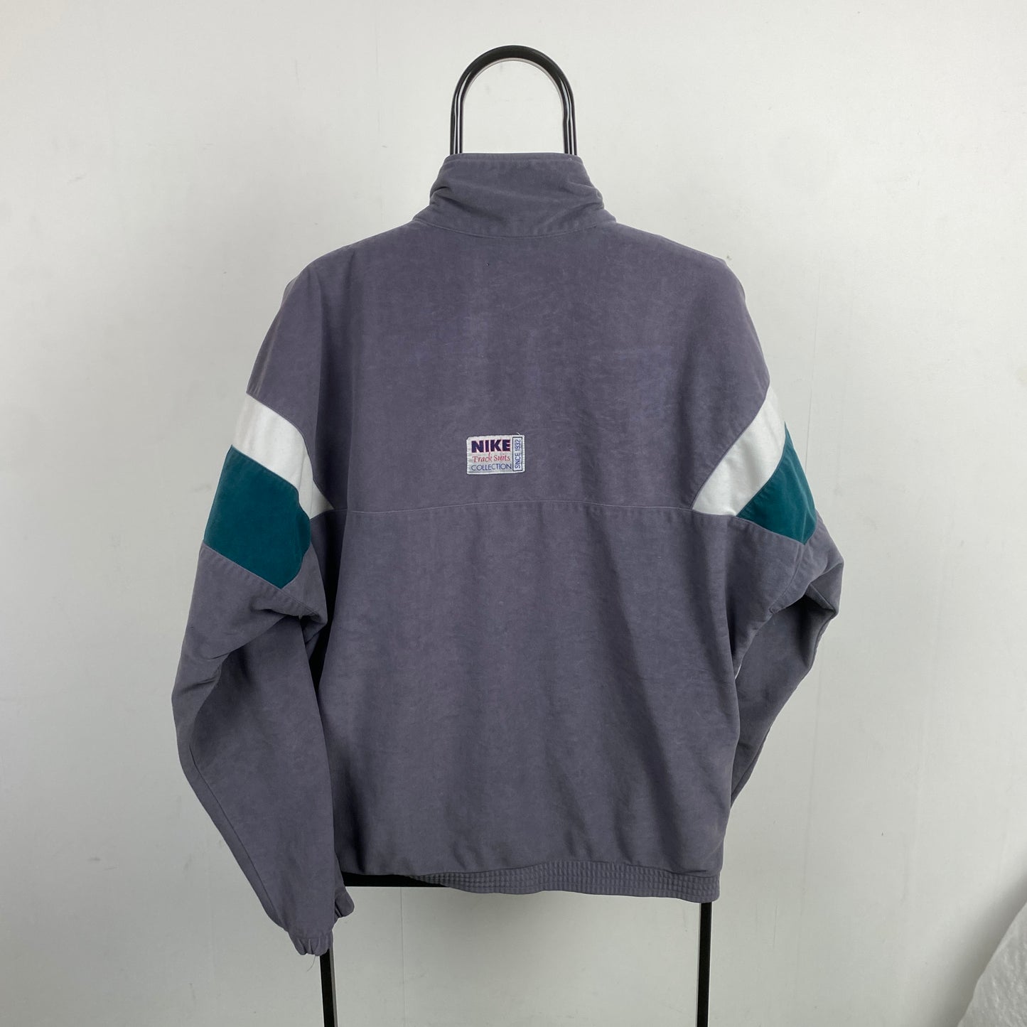 00s Nike Velour Windbreaker Jacket Blue Large