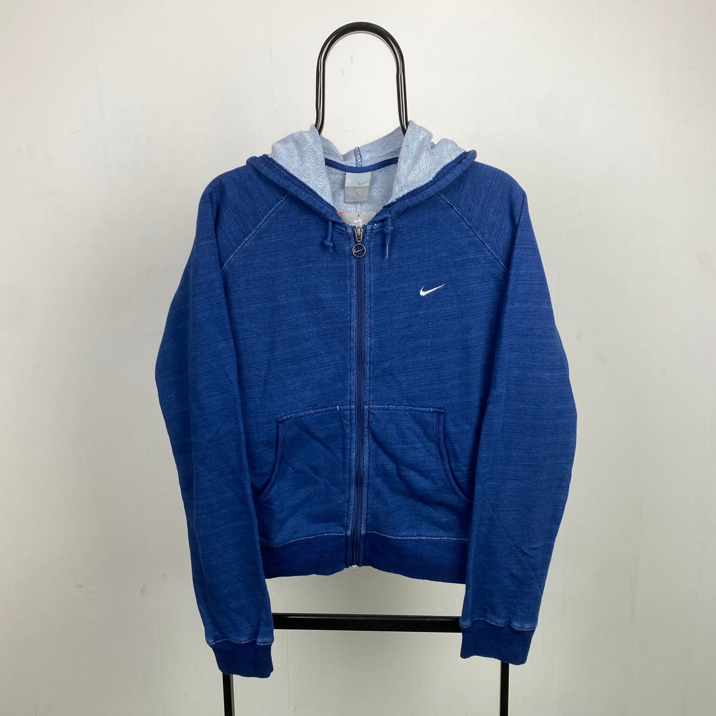 00s Nike Denim Hoodie Blue Large