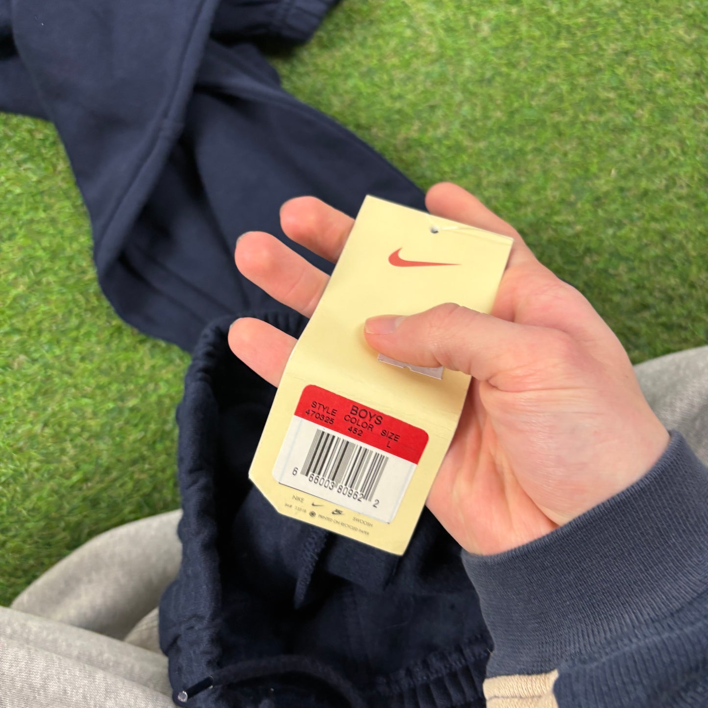 90s Nike Wide Leg Cotton Joggers Blue XS