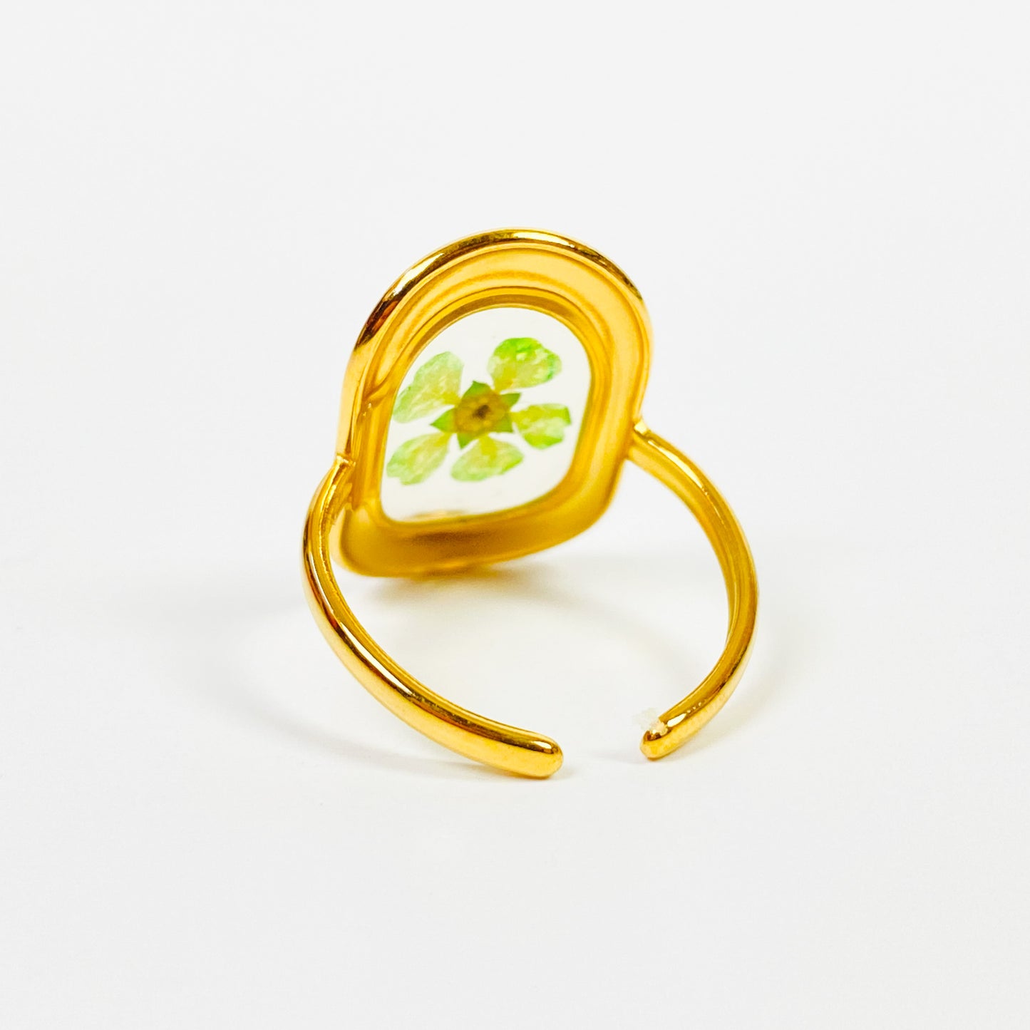 Retro Adjustable Flower Ring Gold