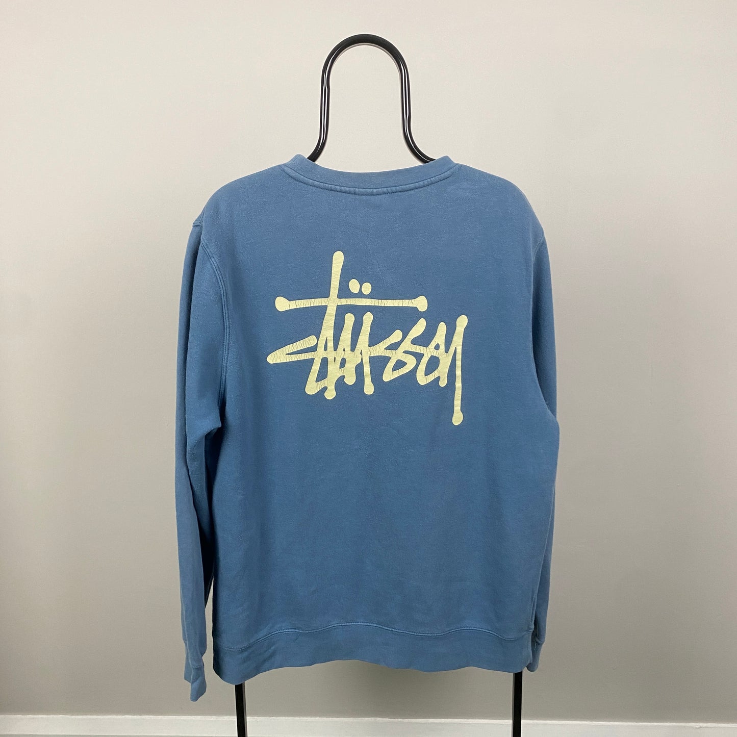 00s Stussy Sweatshirt Blue Large