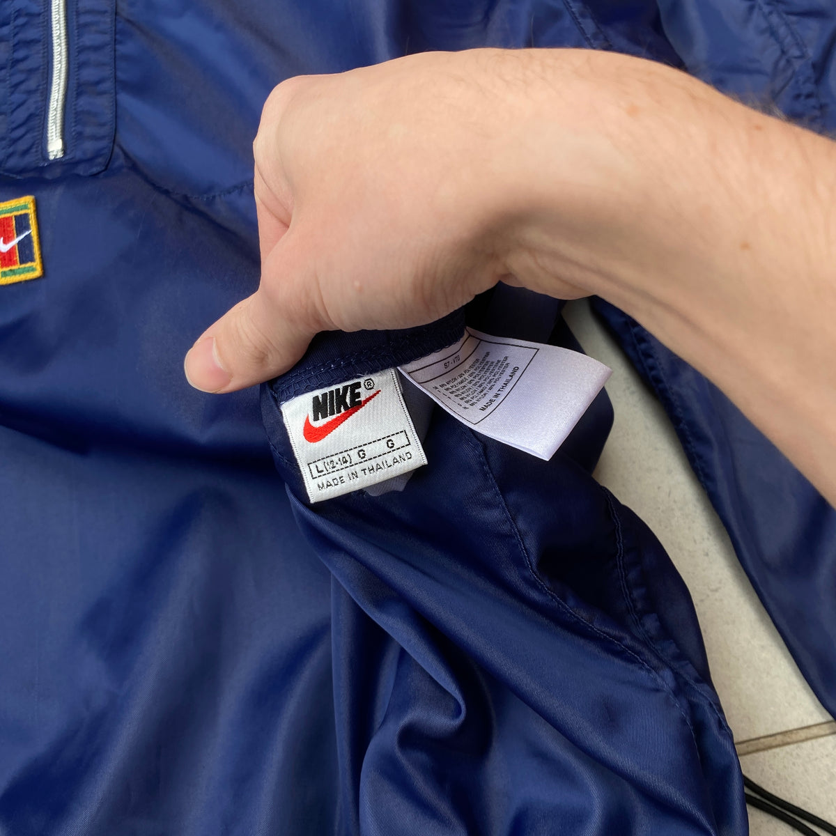 90s Nike Court Reversible 1/4 Zip Windbreaker Jacket Blue Large – Clout  Closet