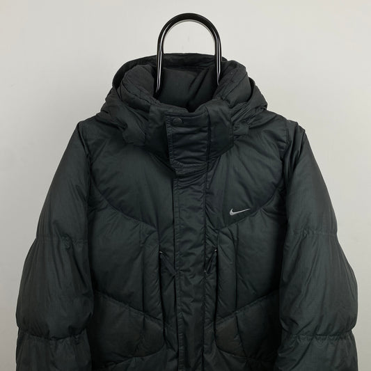 90s Nike Down Puffer Jacket Grey Medium