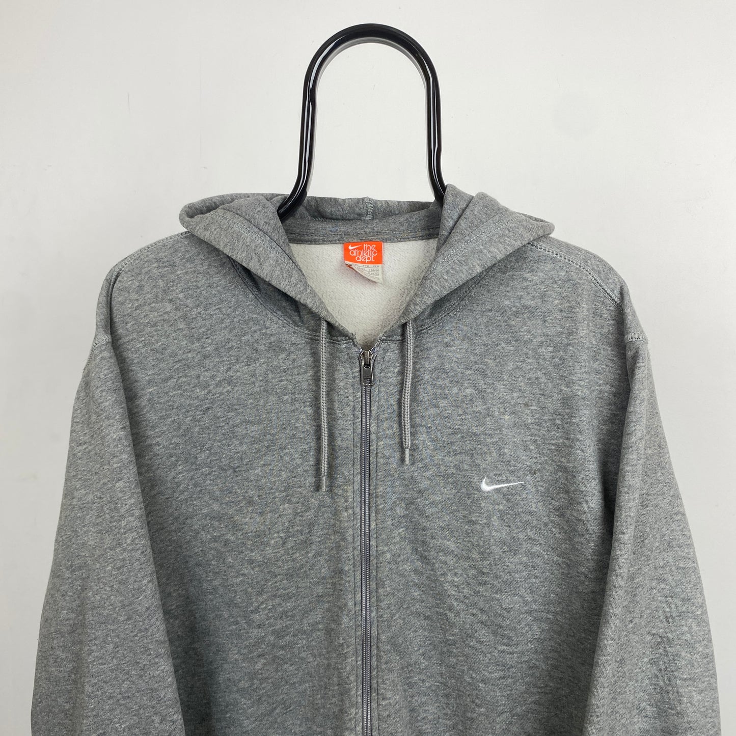 00s Nike Heavyweight Zip Hoodie Grey XXL