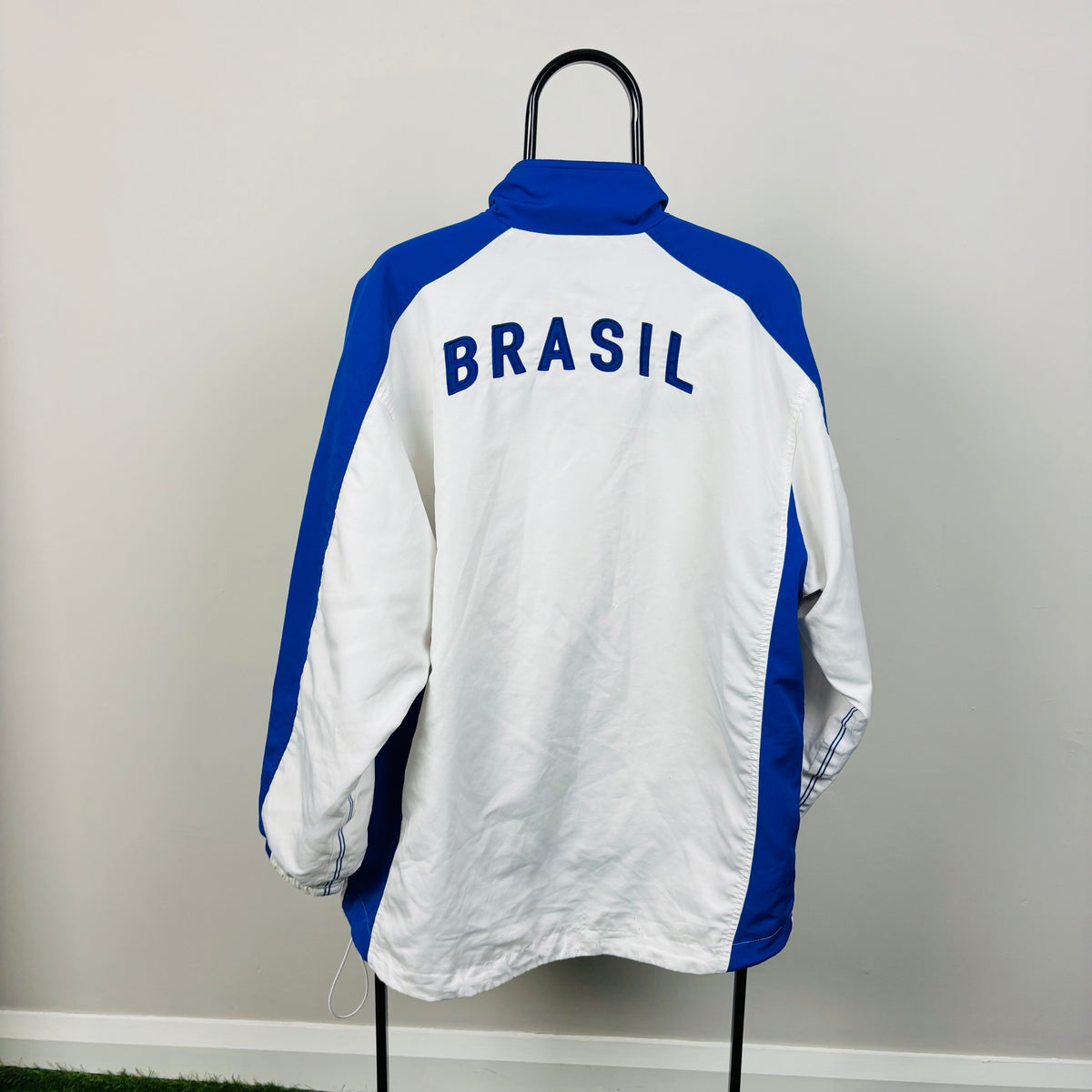 90s Nike Brazil Windbreaker Jacket White Medium