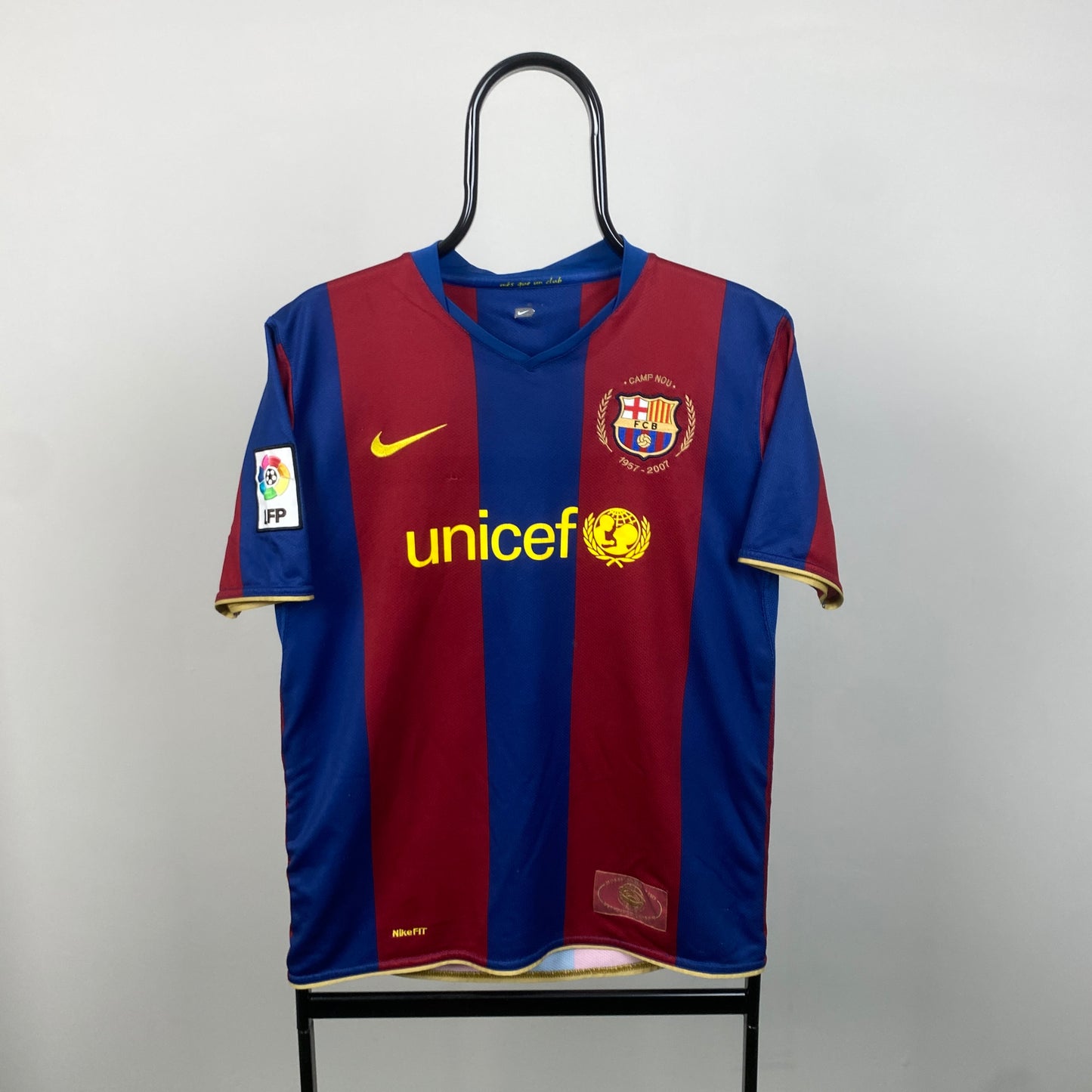 00s Nike Barcelona Football Shirt T-Shirt Blue Small