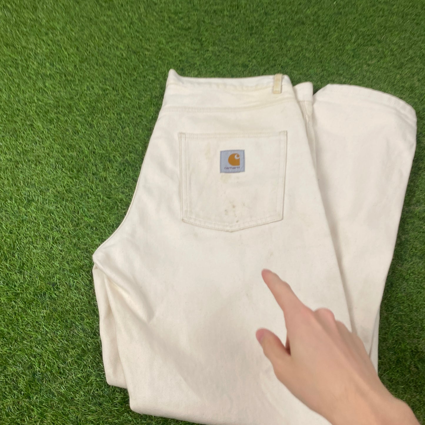 00s Carhartt Newel Cargo Trousers Brown 32 Medium Joggers