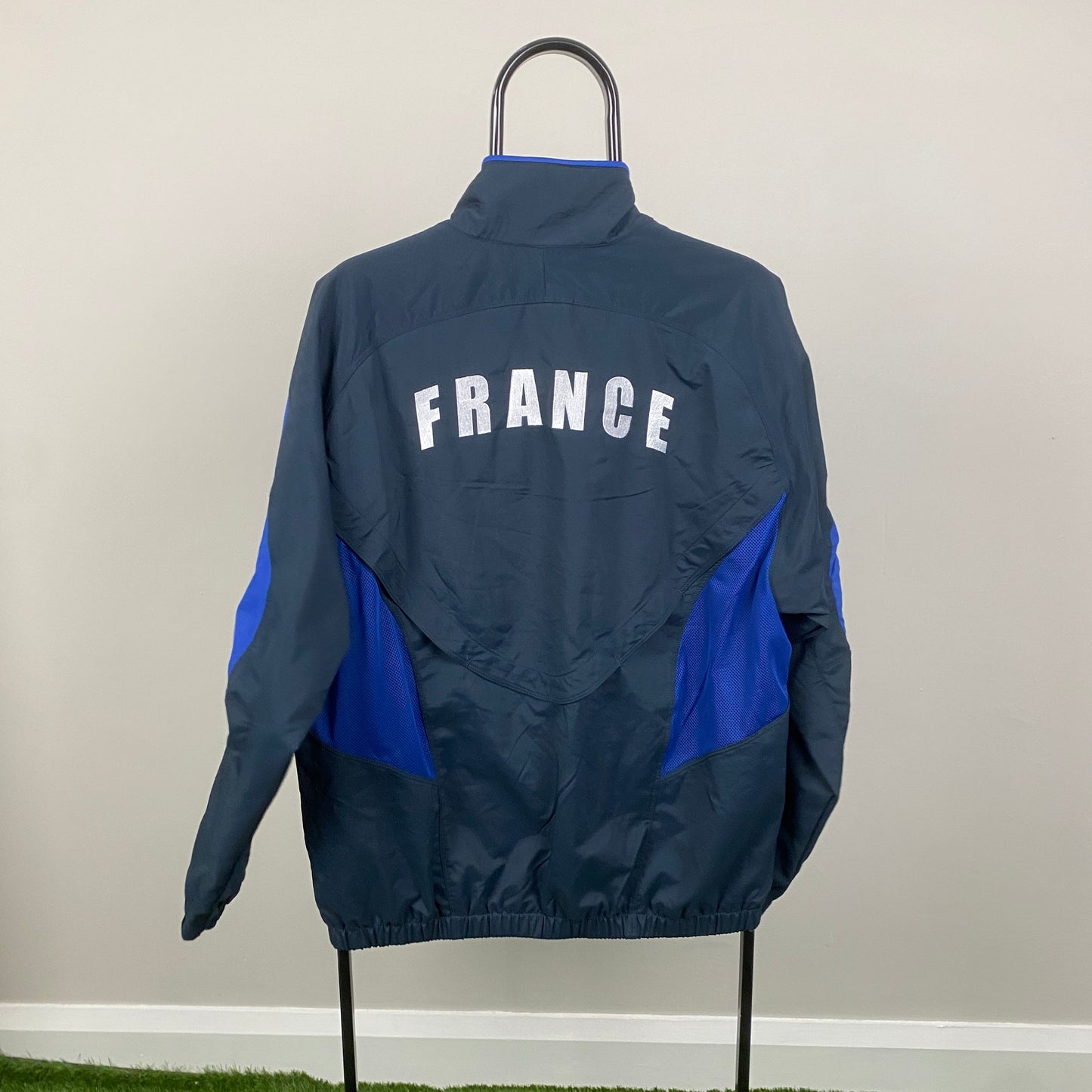 00s Nike France Windbreaker Jacket Blue Small