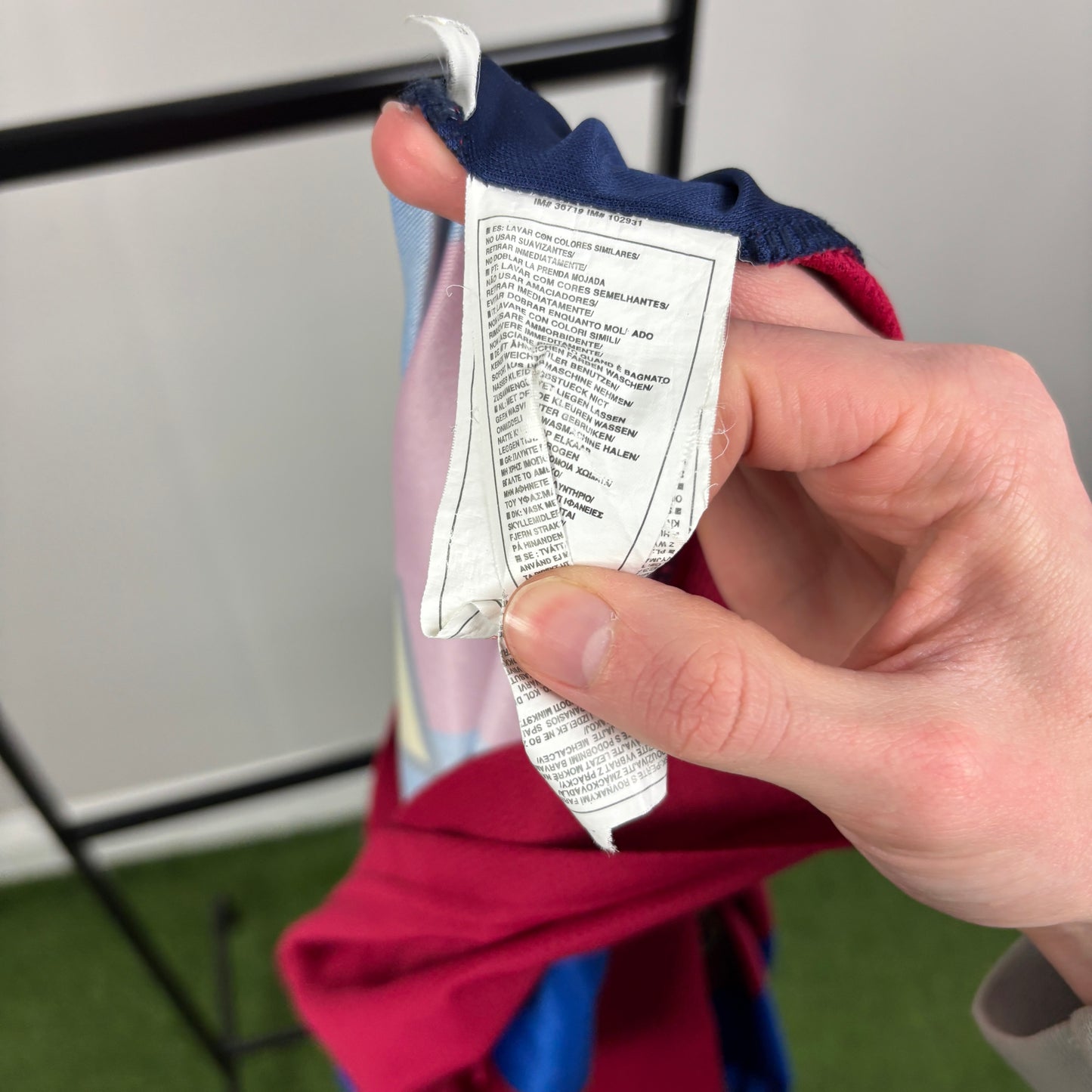 90s Nike Barcelona Ronaldinho Football Shirt T-Shirt Red Large