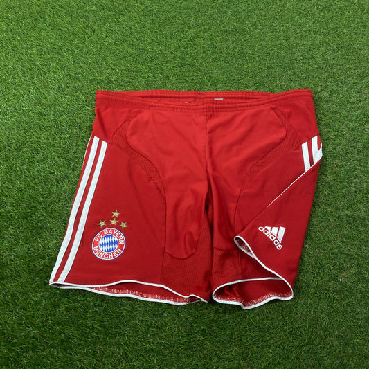 00s Adidas Bayern Munich Football Shorts Red Large