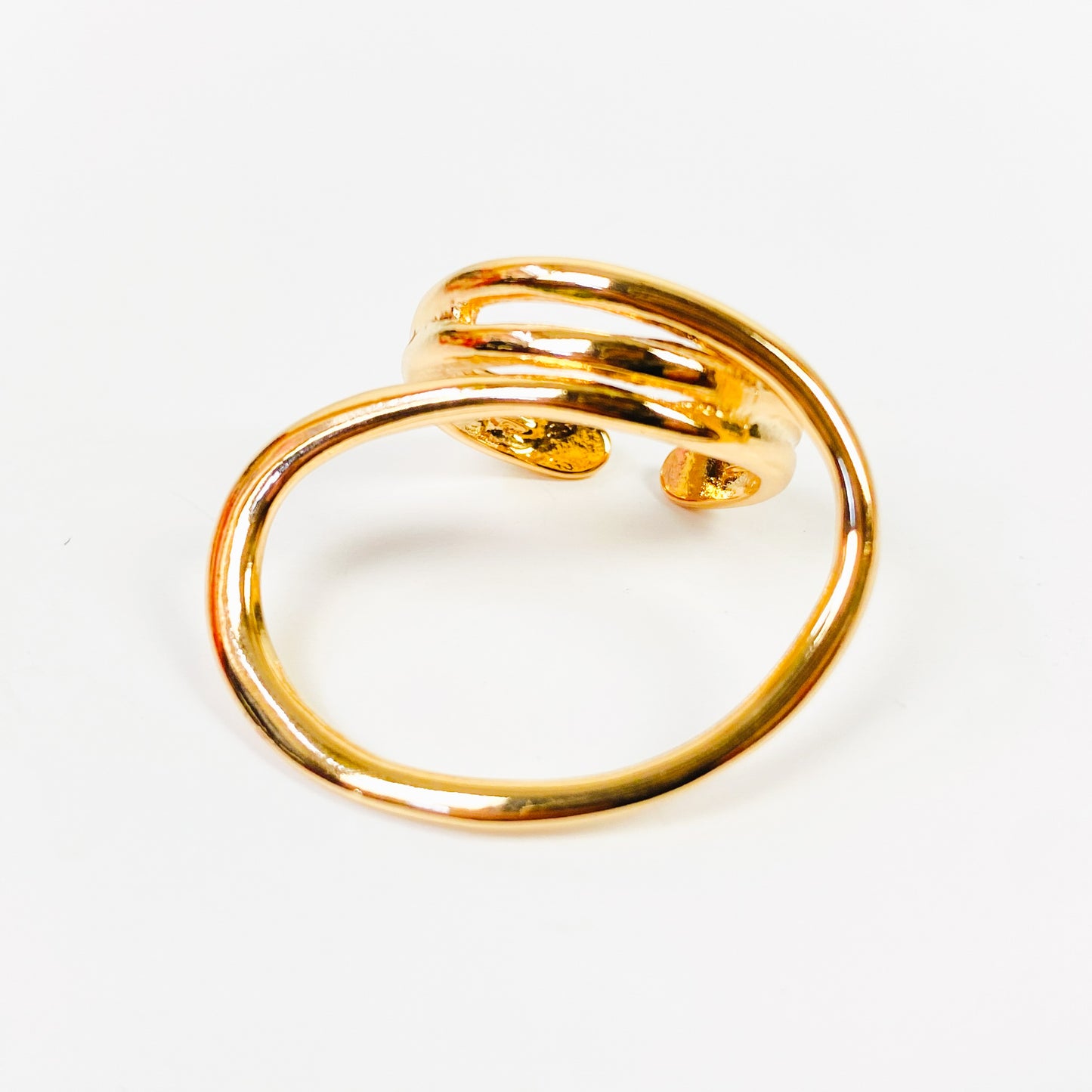 Retro Adjustable Spiral Ring Gold
