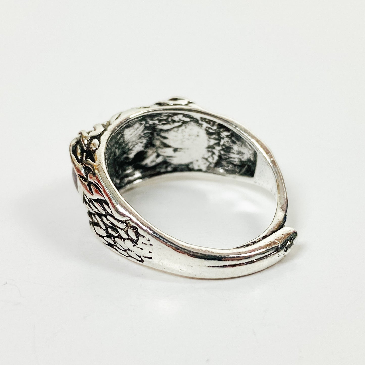 Retro Adjustable Bird Ring Silver