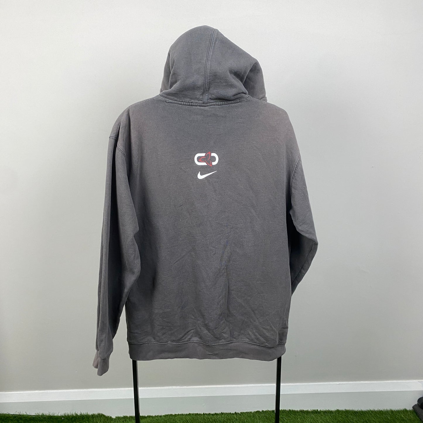 00s Nike Cross Country Running Hoodie Grey Medium
