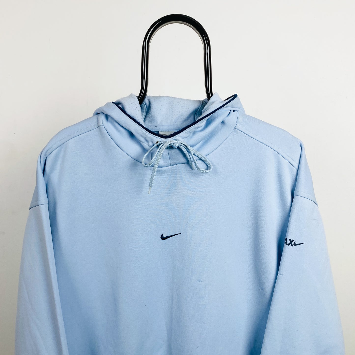 00s Nike Air Max Centre Swoosh Hoodie Baby Blue Large