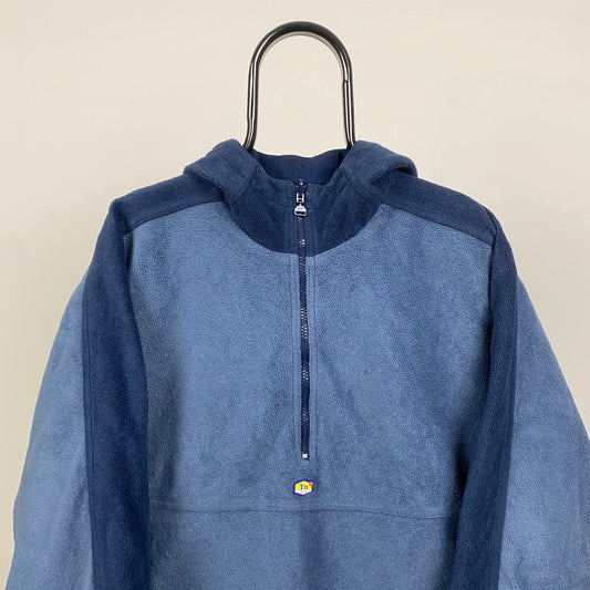 00s Nike Tn Air Reversible Fleece Coat Jacket Blue Large