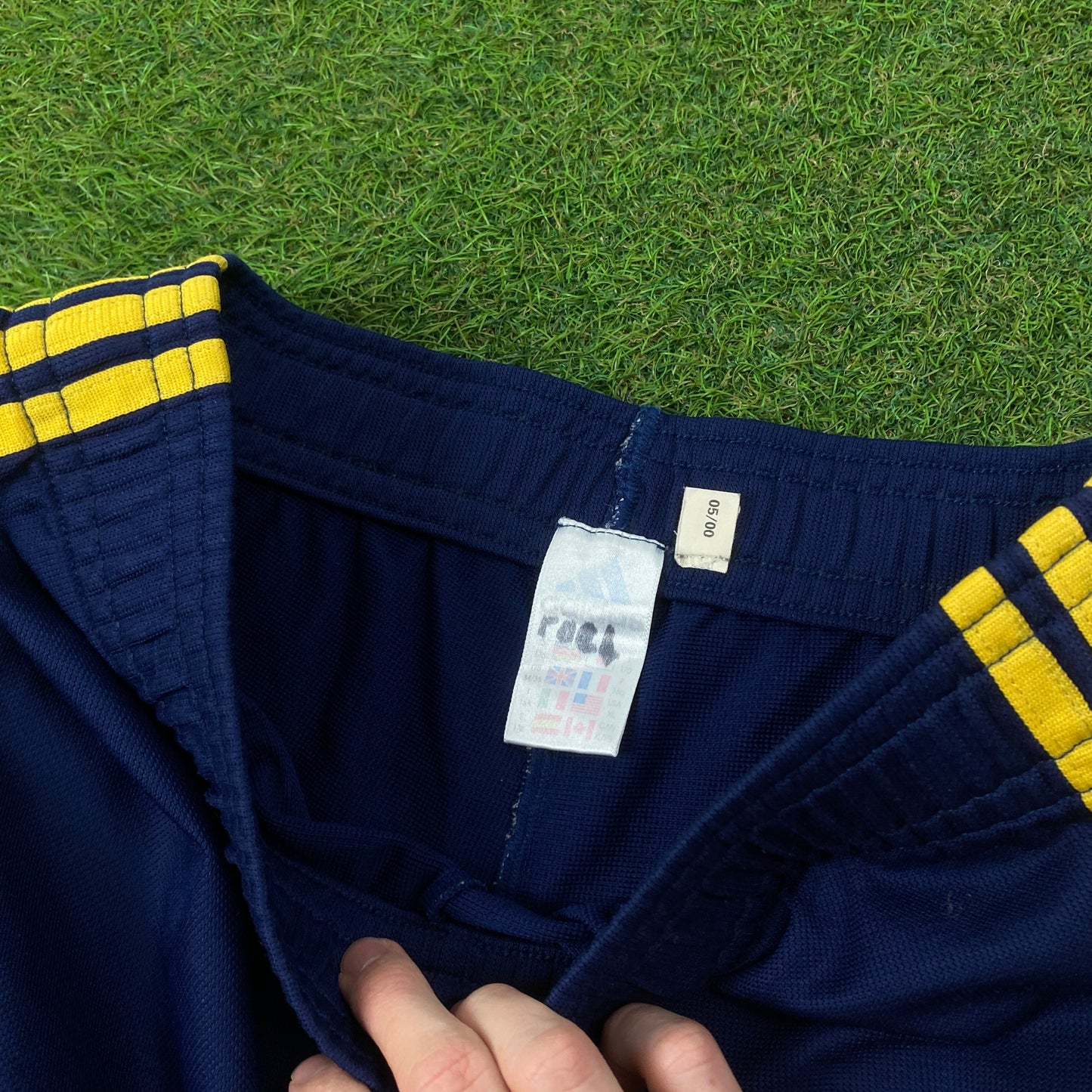 90s Adidas Ajax Football Shorts Blue Small
