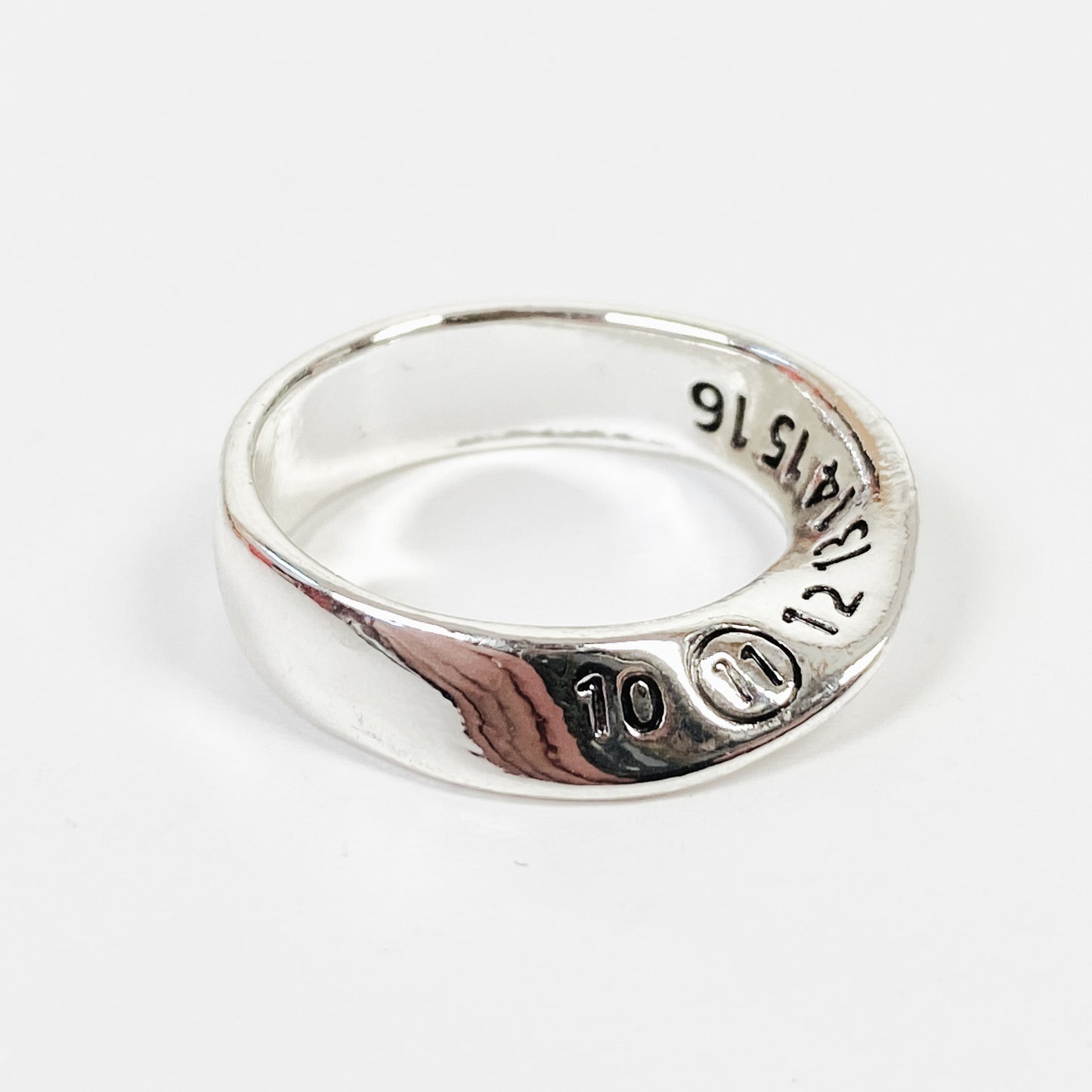 Retro Vintage Sizer Ring Silver
