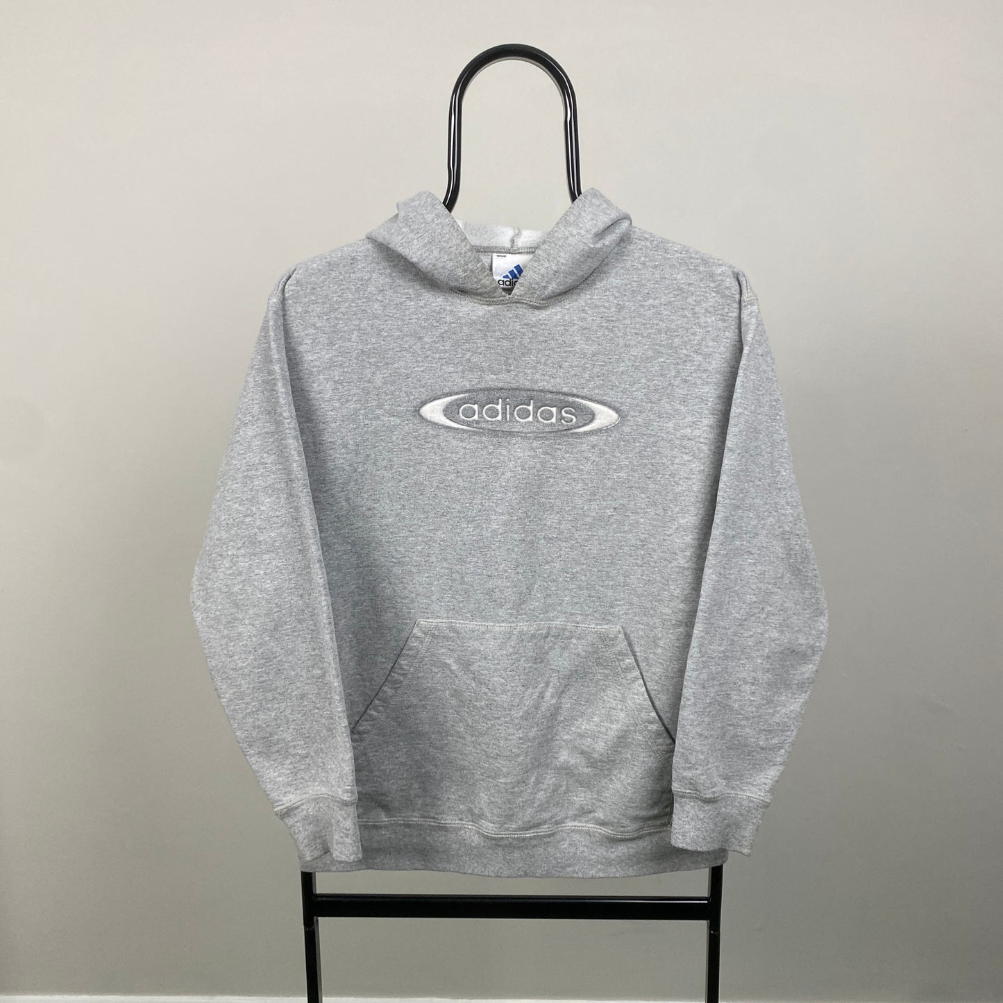 90s Adidas Hoodie Grey Womens Large