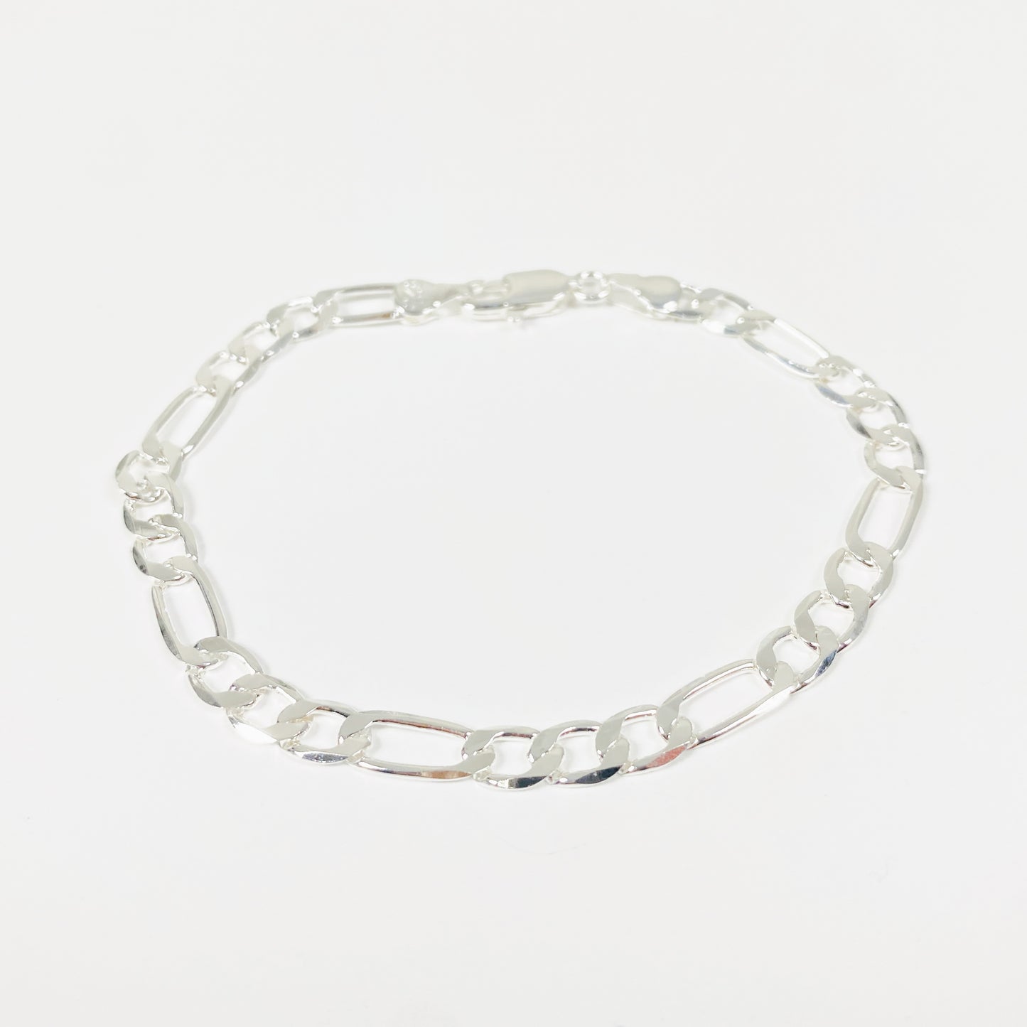 Figaro Chain Bracelet .925 Silver
