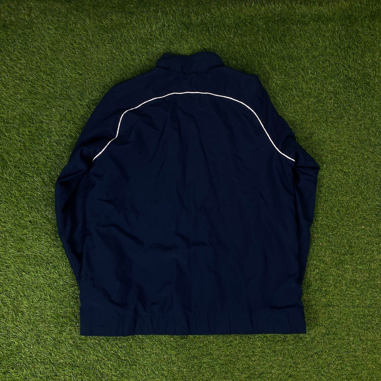 00s Nike Piping Windbreaker Jacket + Joggers Set Blue Medium