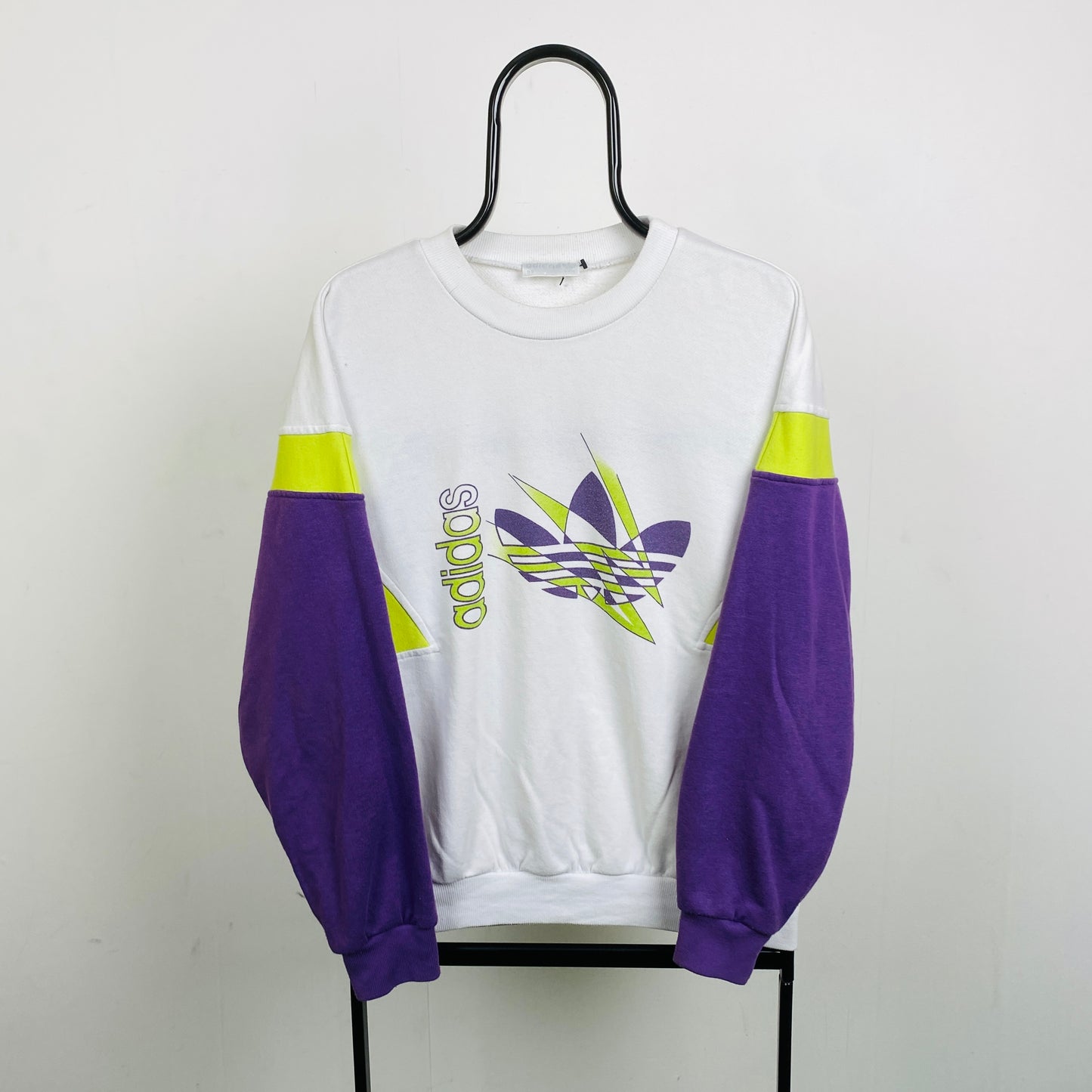 90s Adidas Sweatshirt White Medium