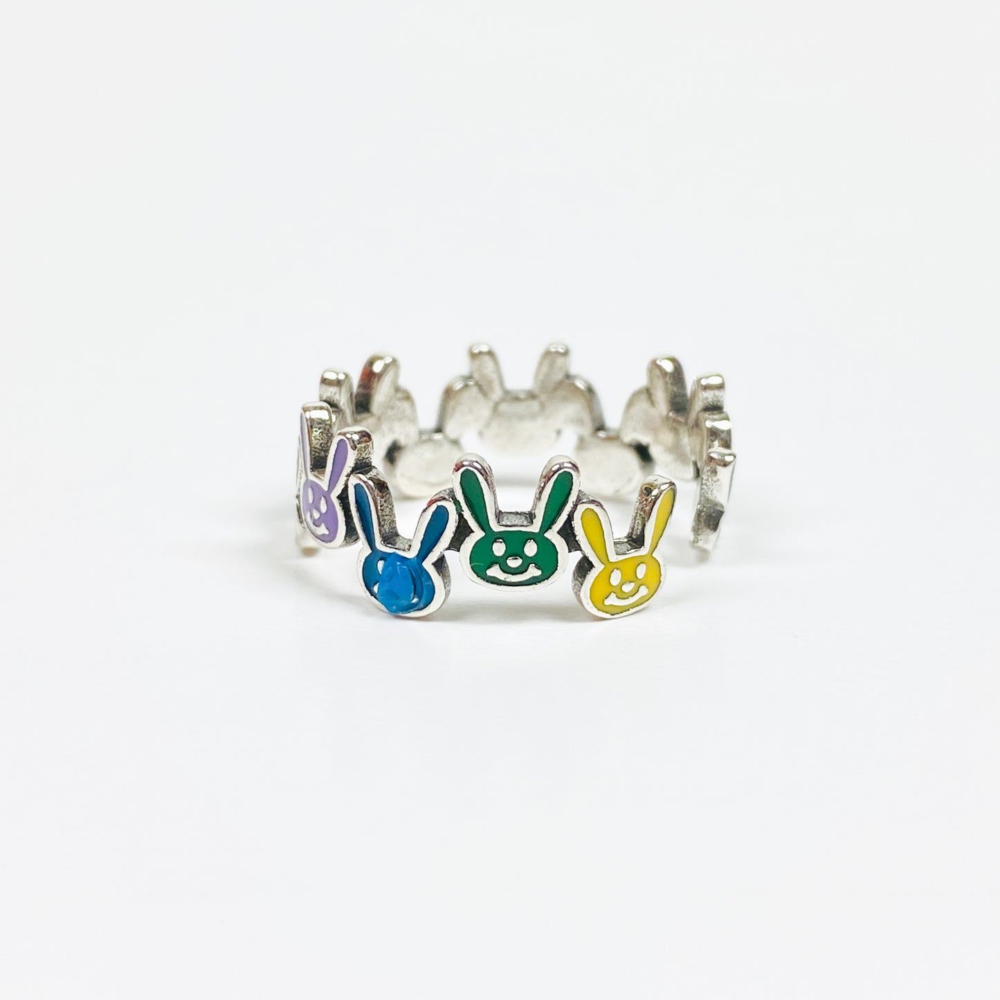 Silver Rabbit Band Ring Adjustable