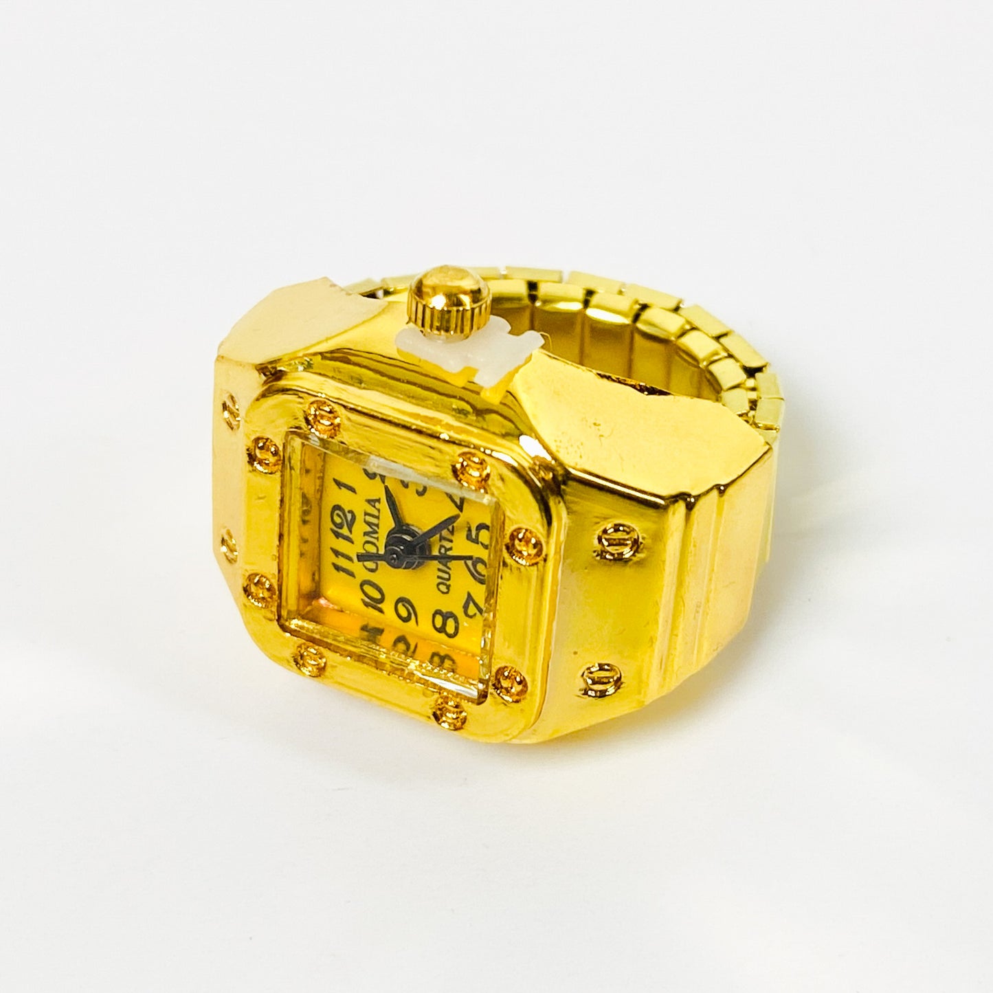 Retro Adjustable Watch Ring Gold Yellow