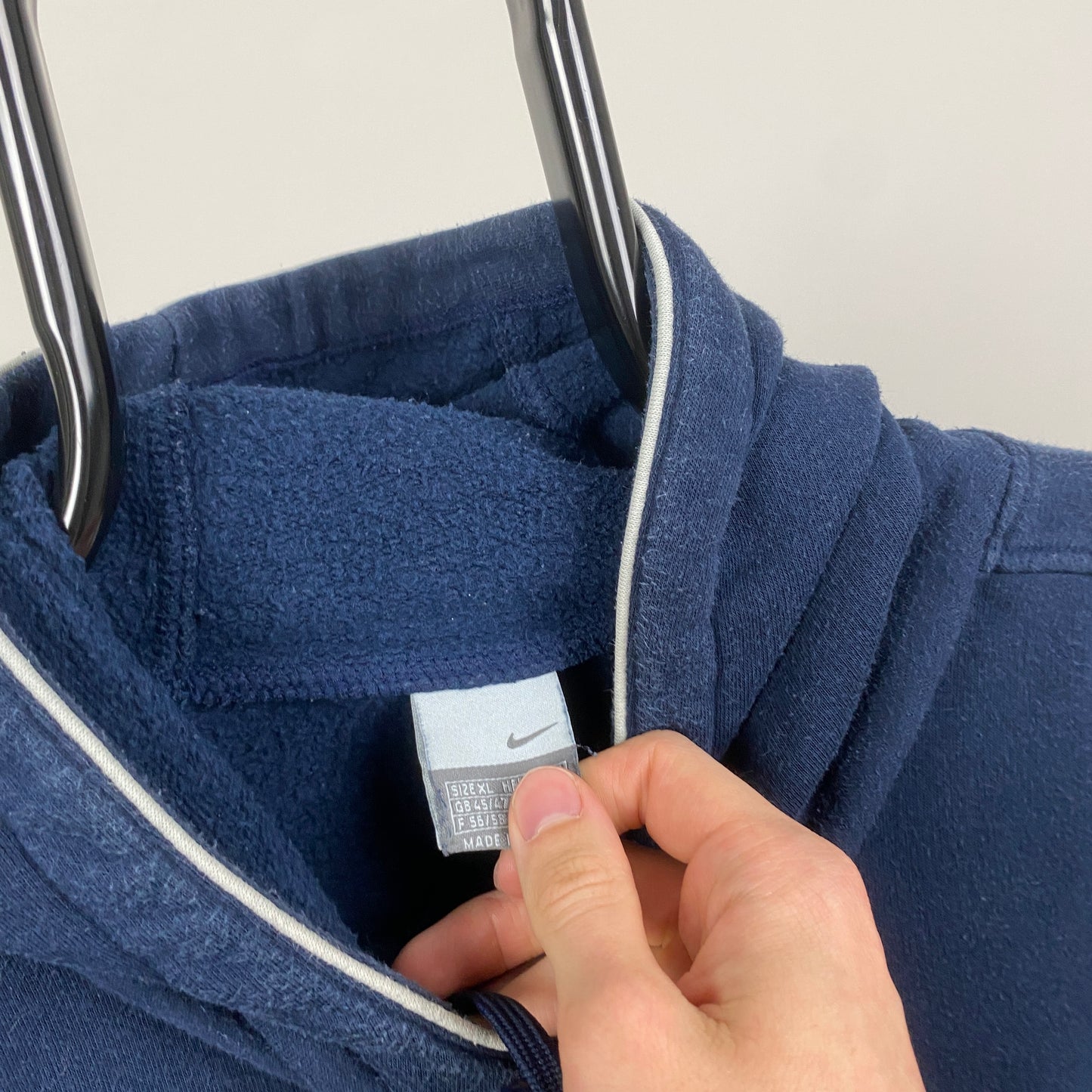 00s Nike Centre Swoosh Hoodie Blue XL