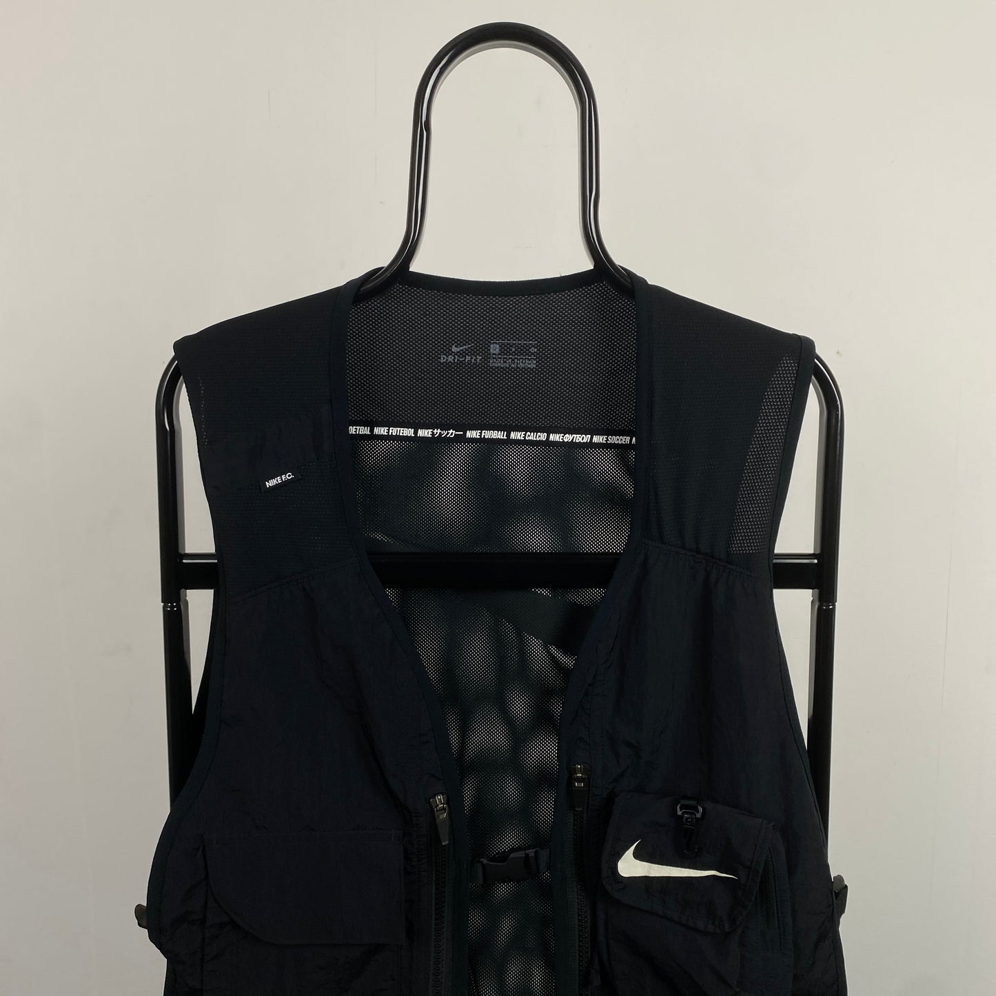 00s Nike Running Vest Windbreaker Jacket Black Small