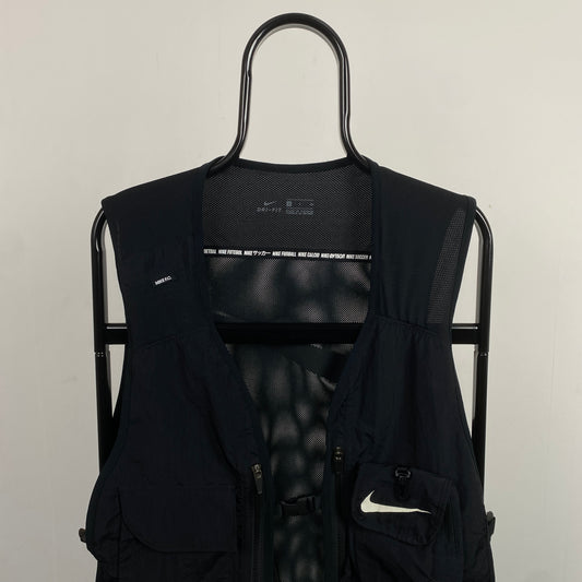 00s Nike Running Vest Windbreaker Jacket Black Small