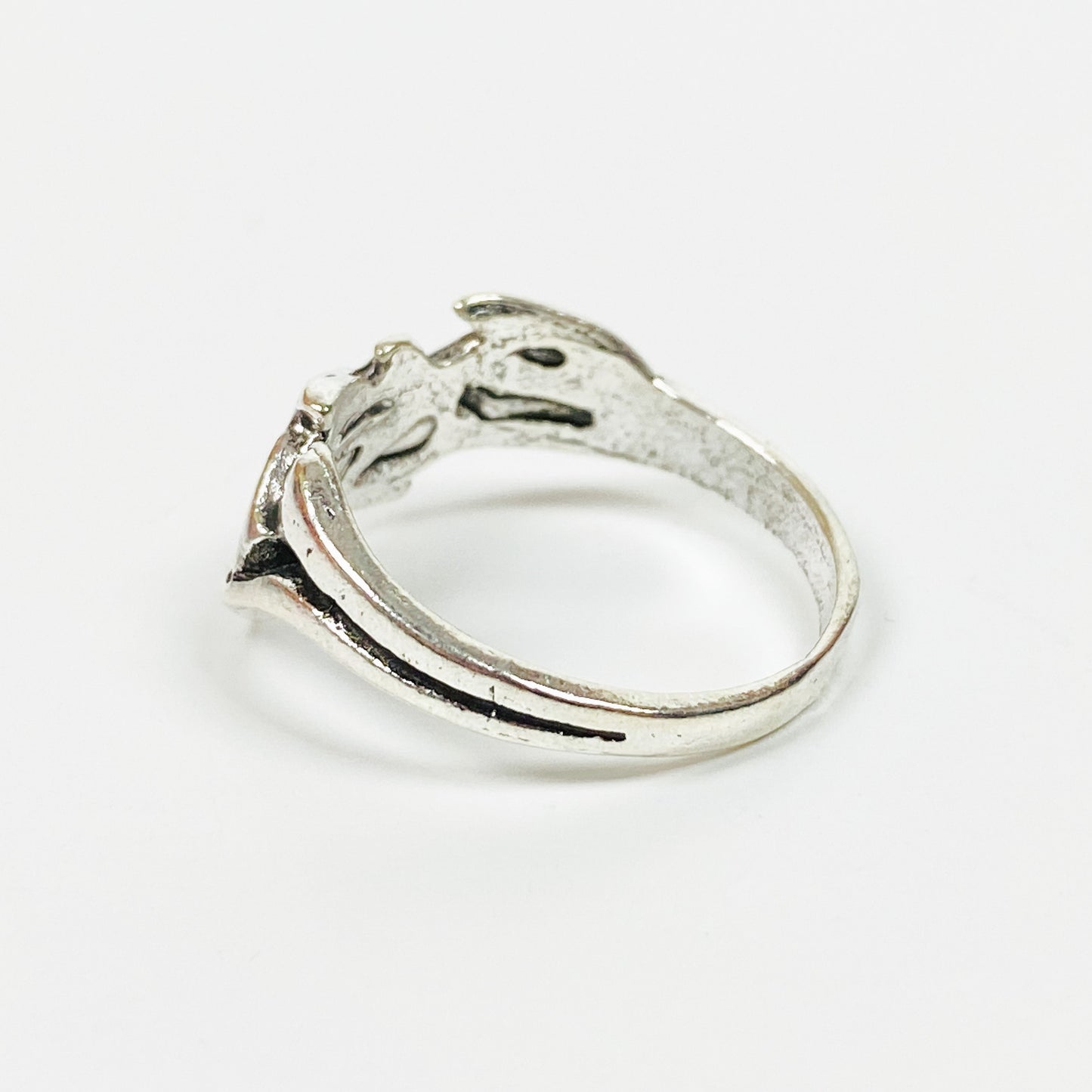 Vintage Retro Adjustable Thistle Ring Silver