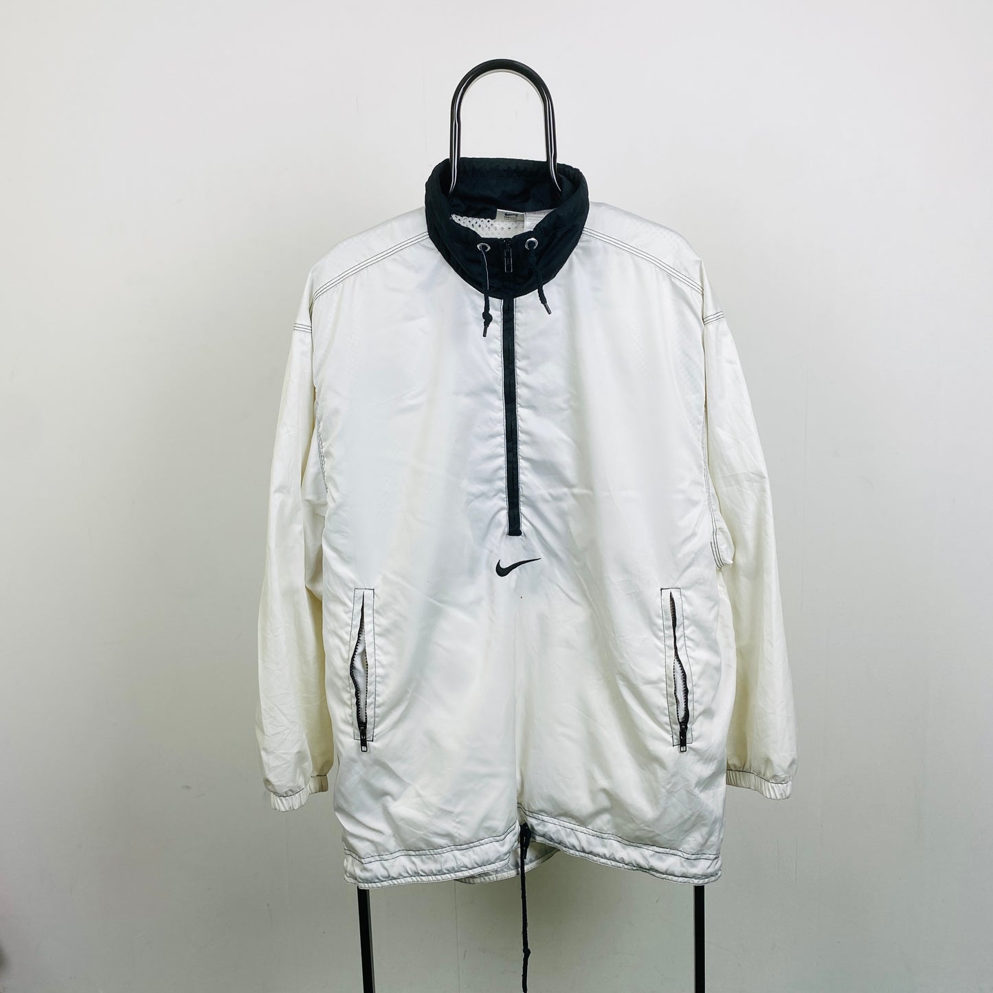 90s Nike Windbreaker Jacket White Small