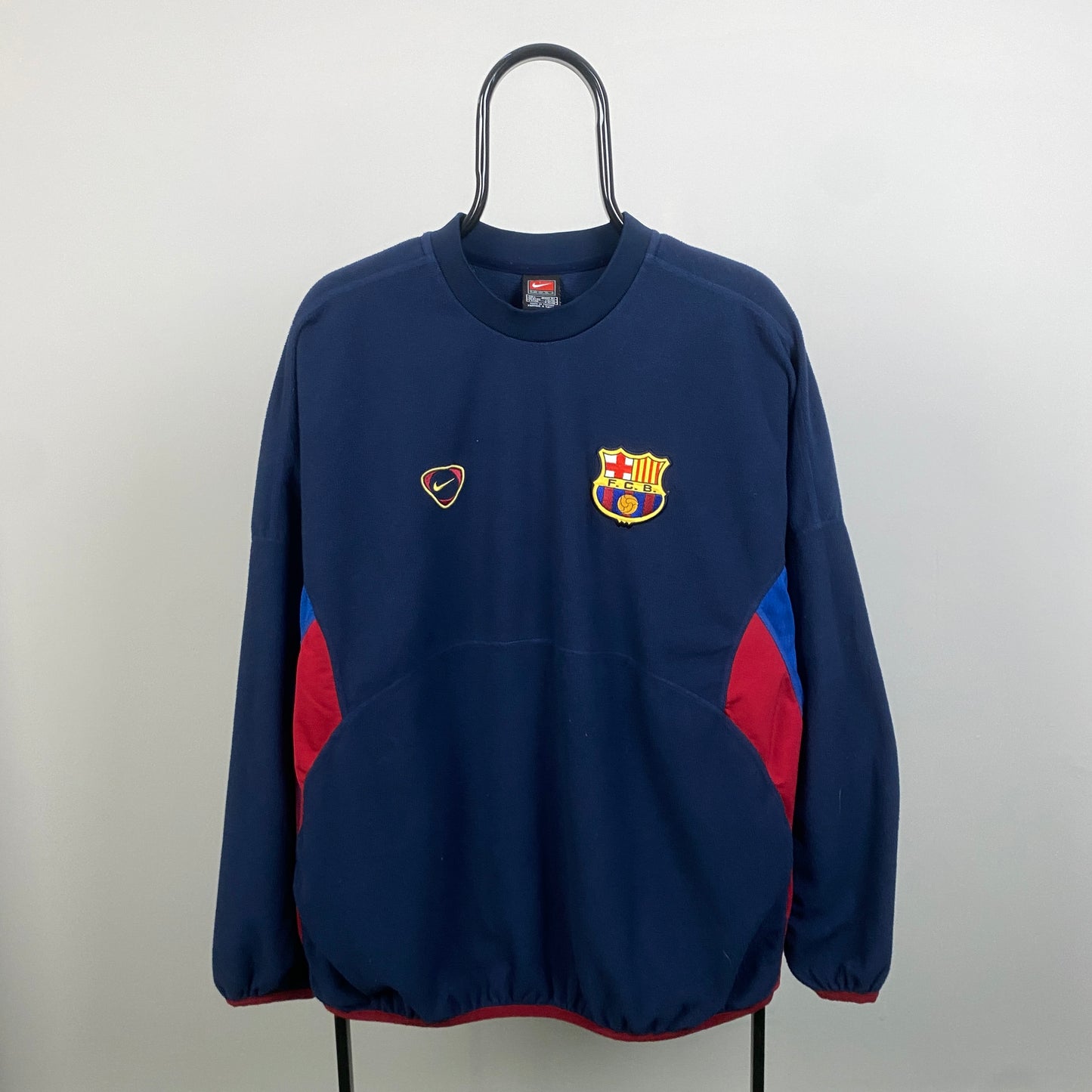 00s Nike Barcelona Fleece Sweatshirt Blue Large