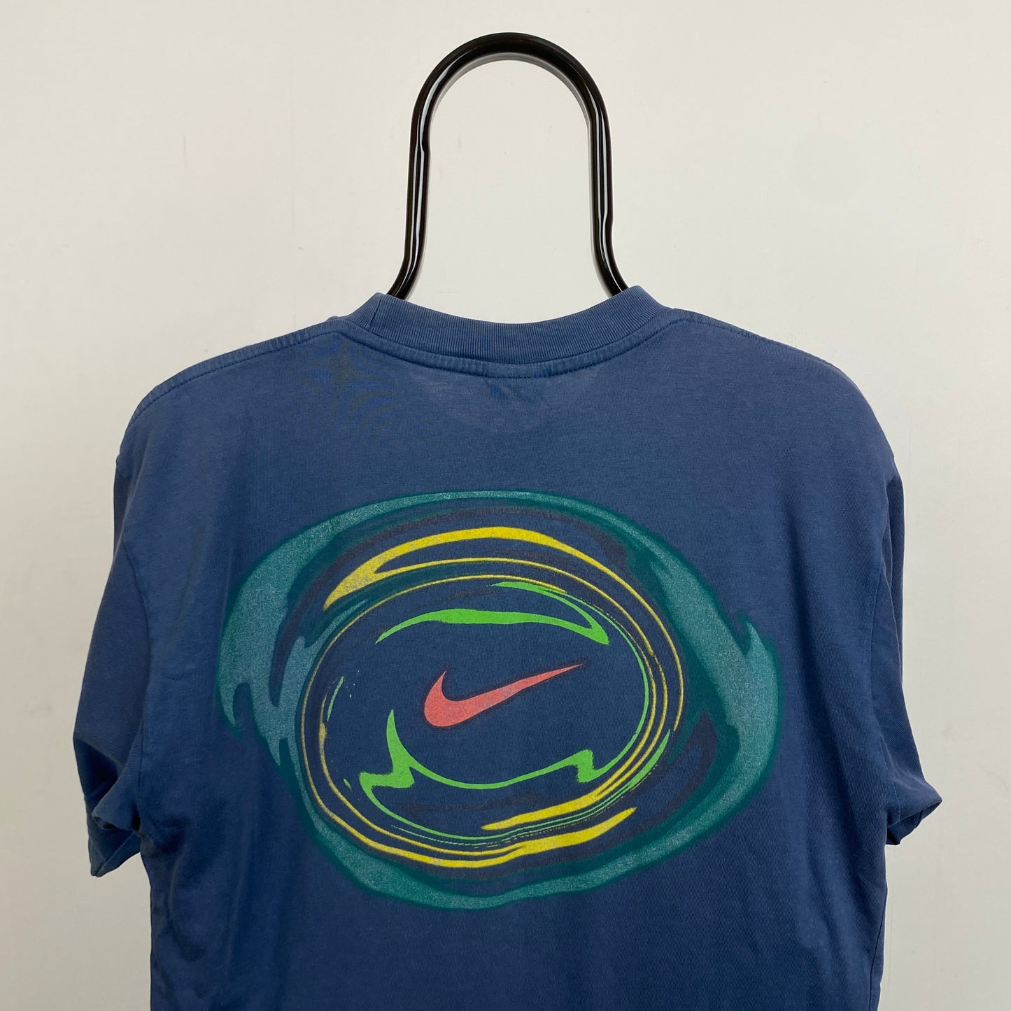 90s Nike Swirl T-Shirt Blue Small
