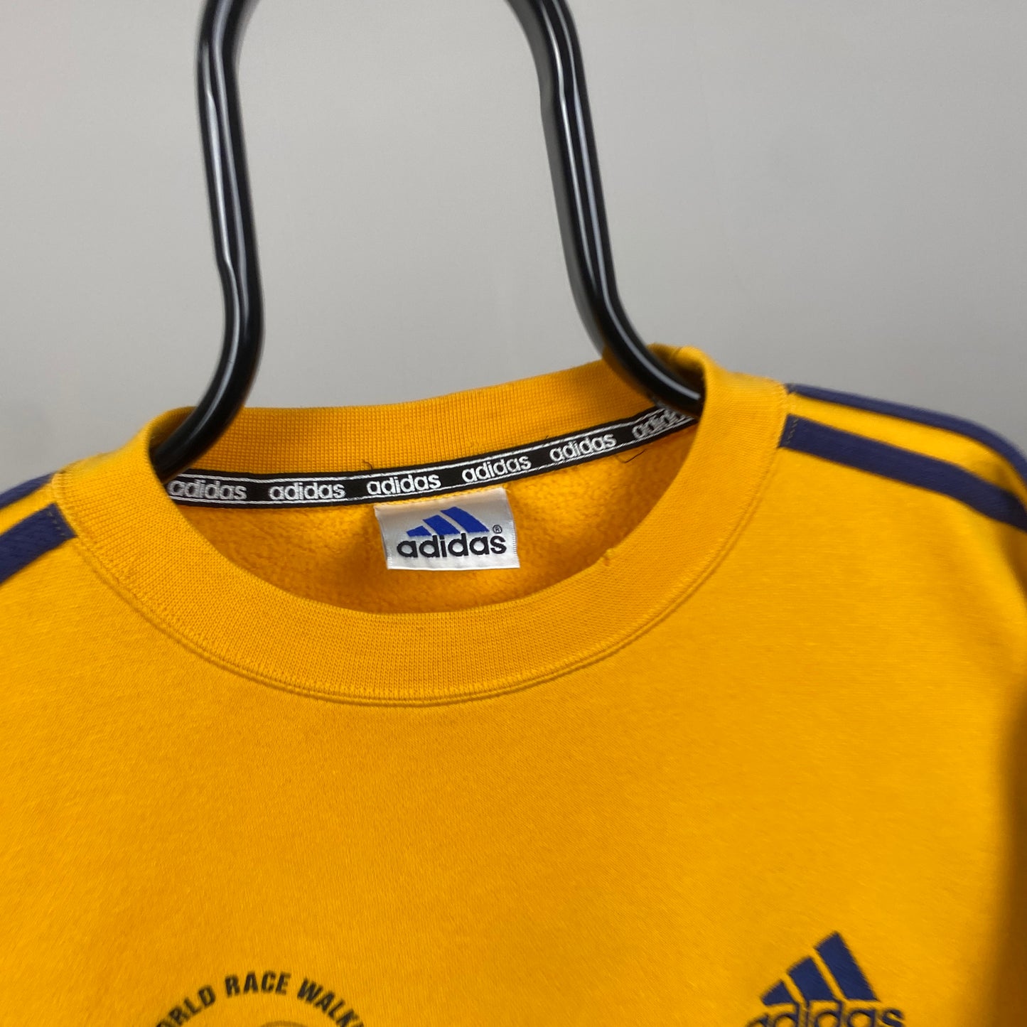 90s Adidas Sweatshirt Yellow XL